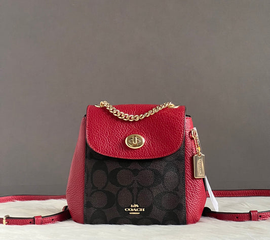 Coach Convertible Mini Backpack In Signature Canvas