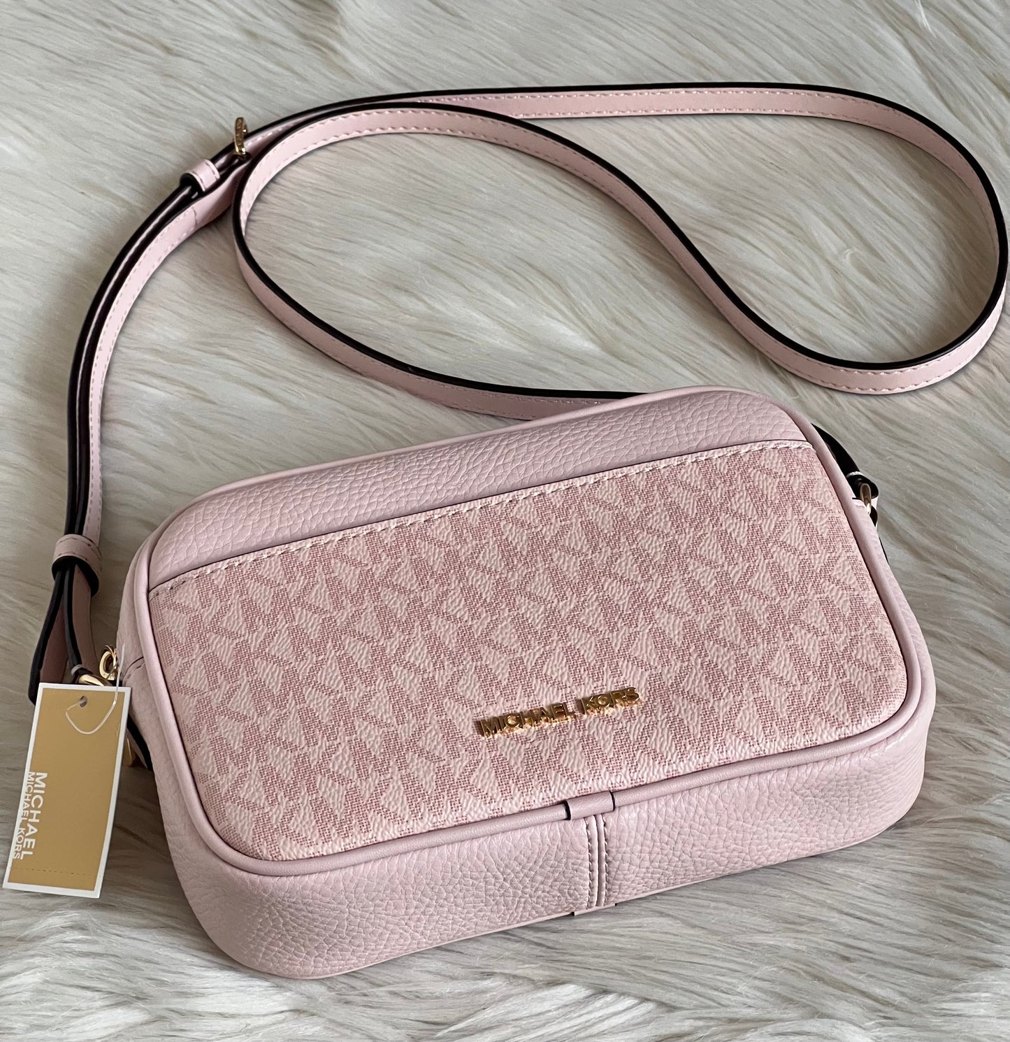 Michael Kors Jet Set Small Signature Logo Camera Crossbody Bag