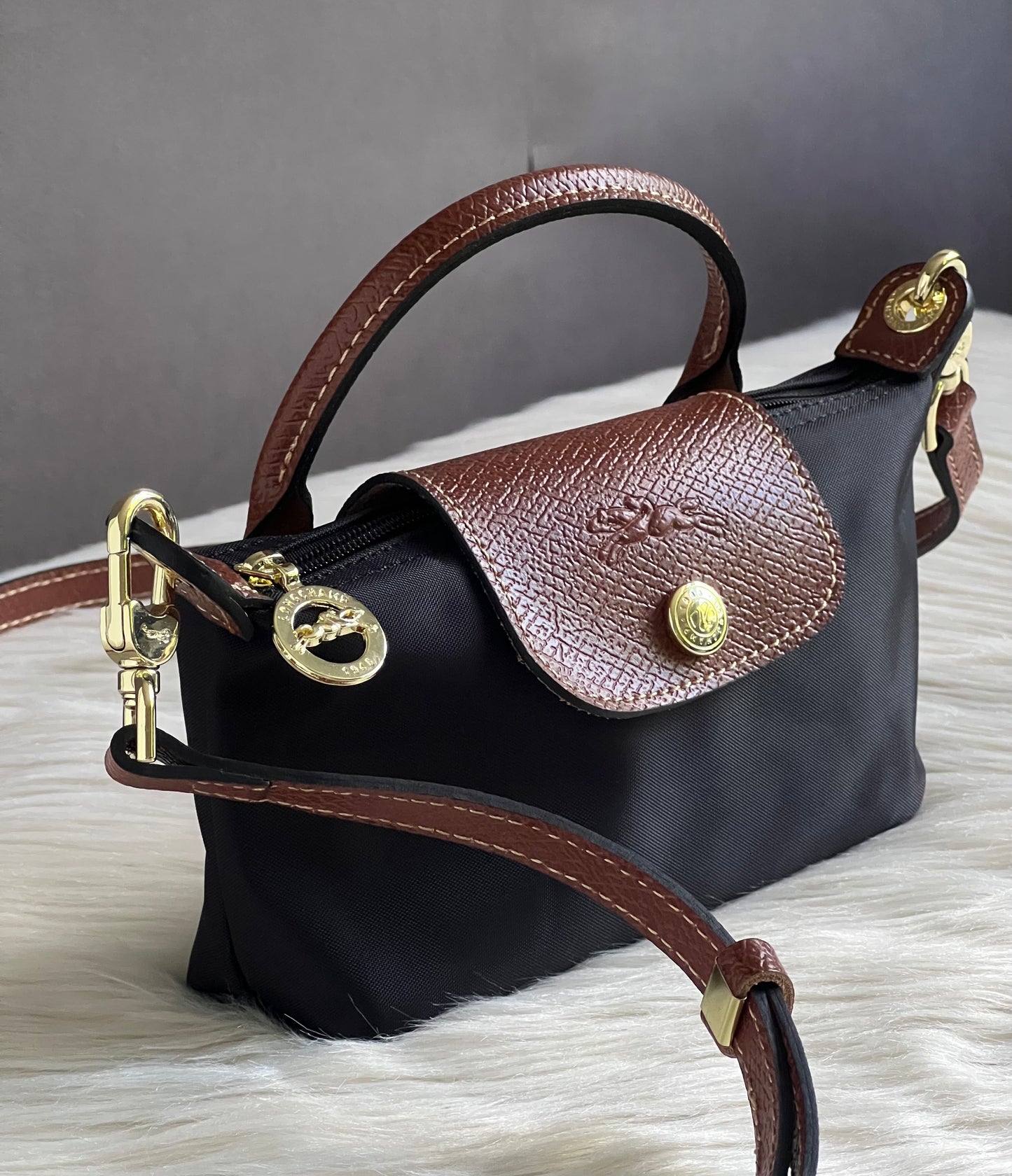 Longchamp XS Le Pliage Original Pouch with Strap