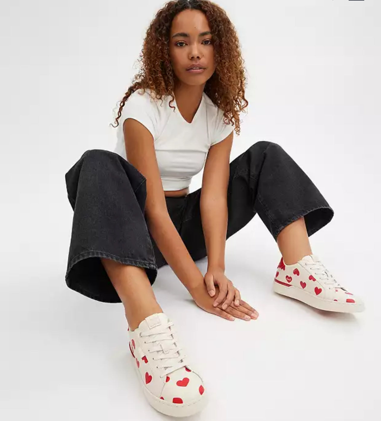 Coach Lowline Low Top Sneaker With Valentine's Print