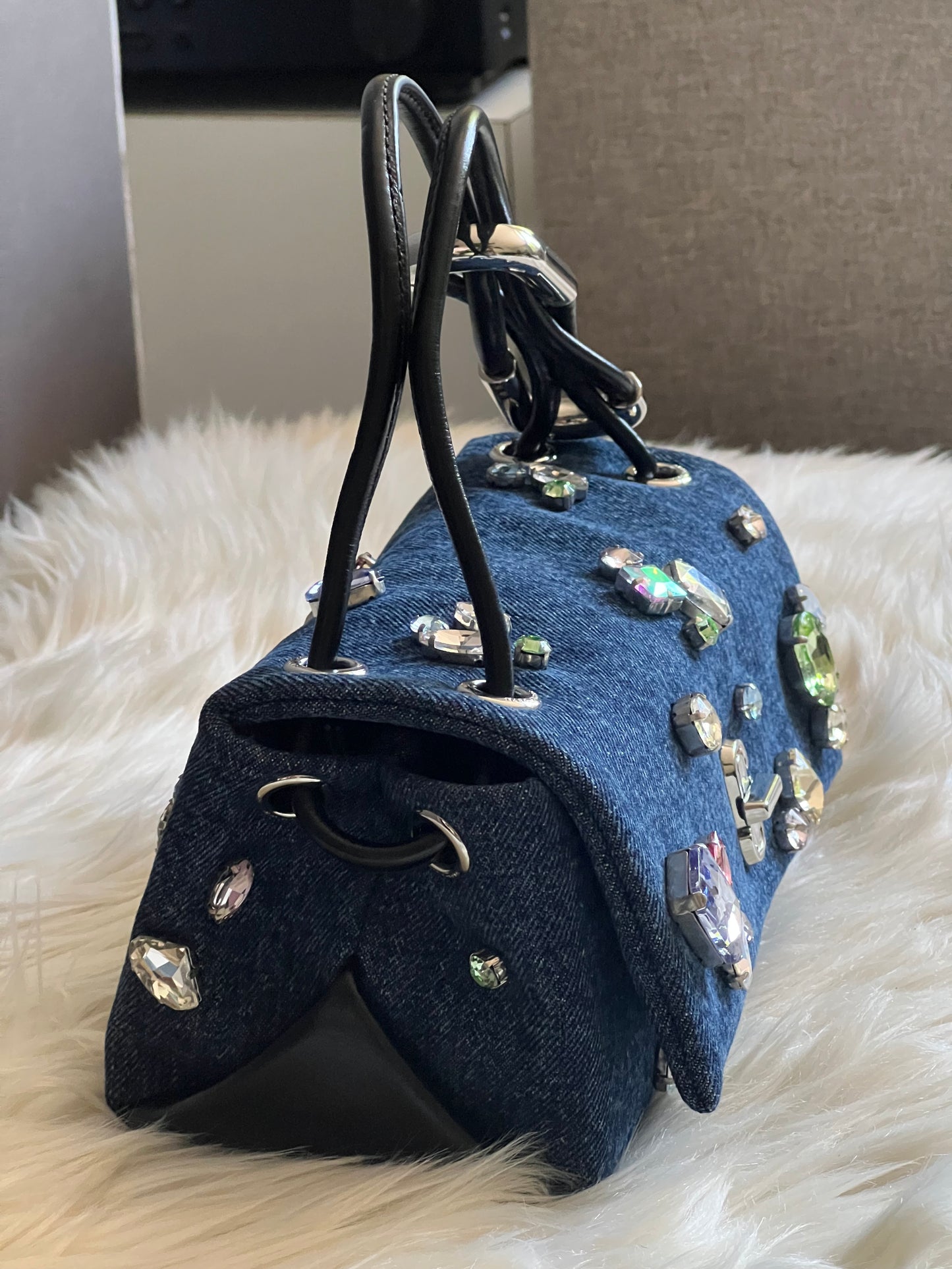 Marc Jacobs The Gem Denim Mini Dual Bag