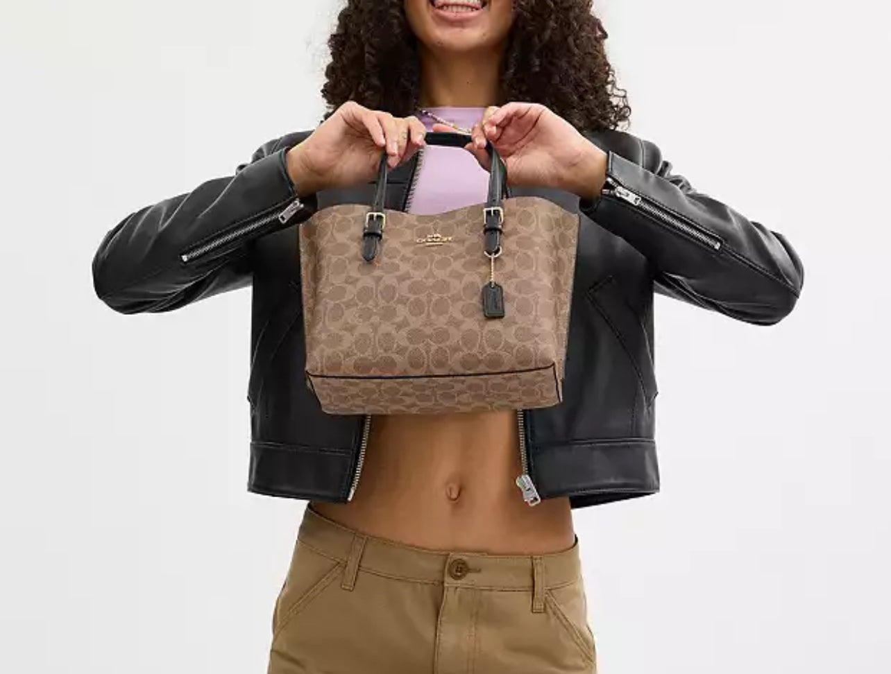 Coach Mollie Tote Bag 25 in Signature Canvas