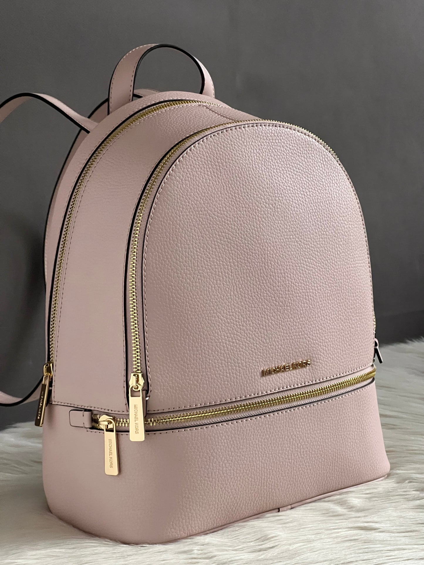 Michael Kors Rhea Medium Pebbled Leather Backpack