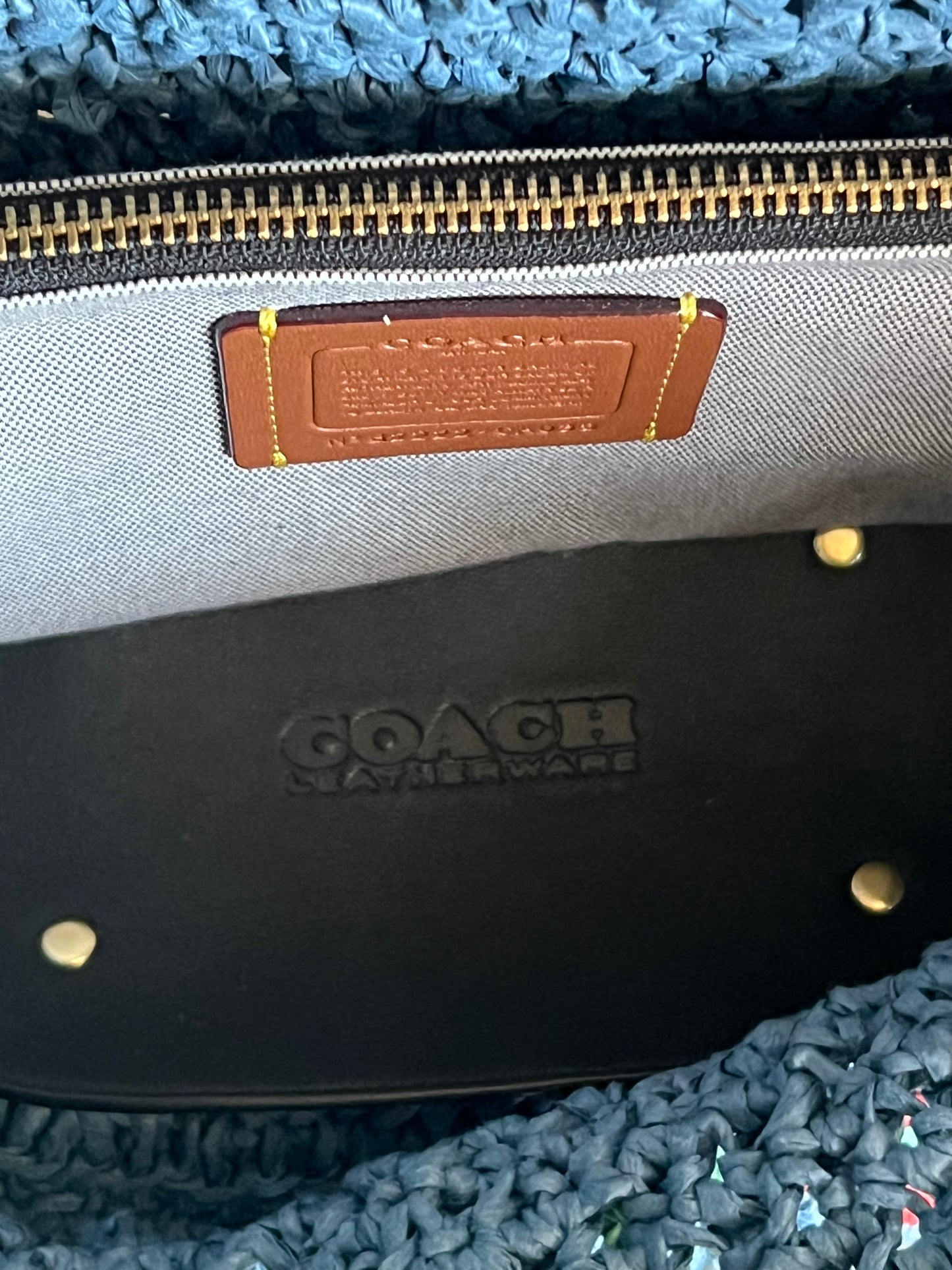 Coach Small Tote with Strawberry Embroidery