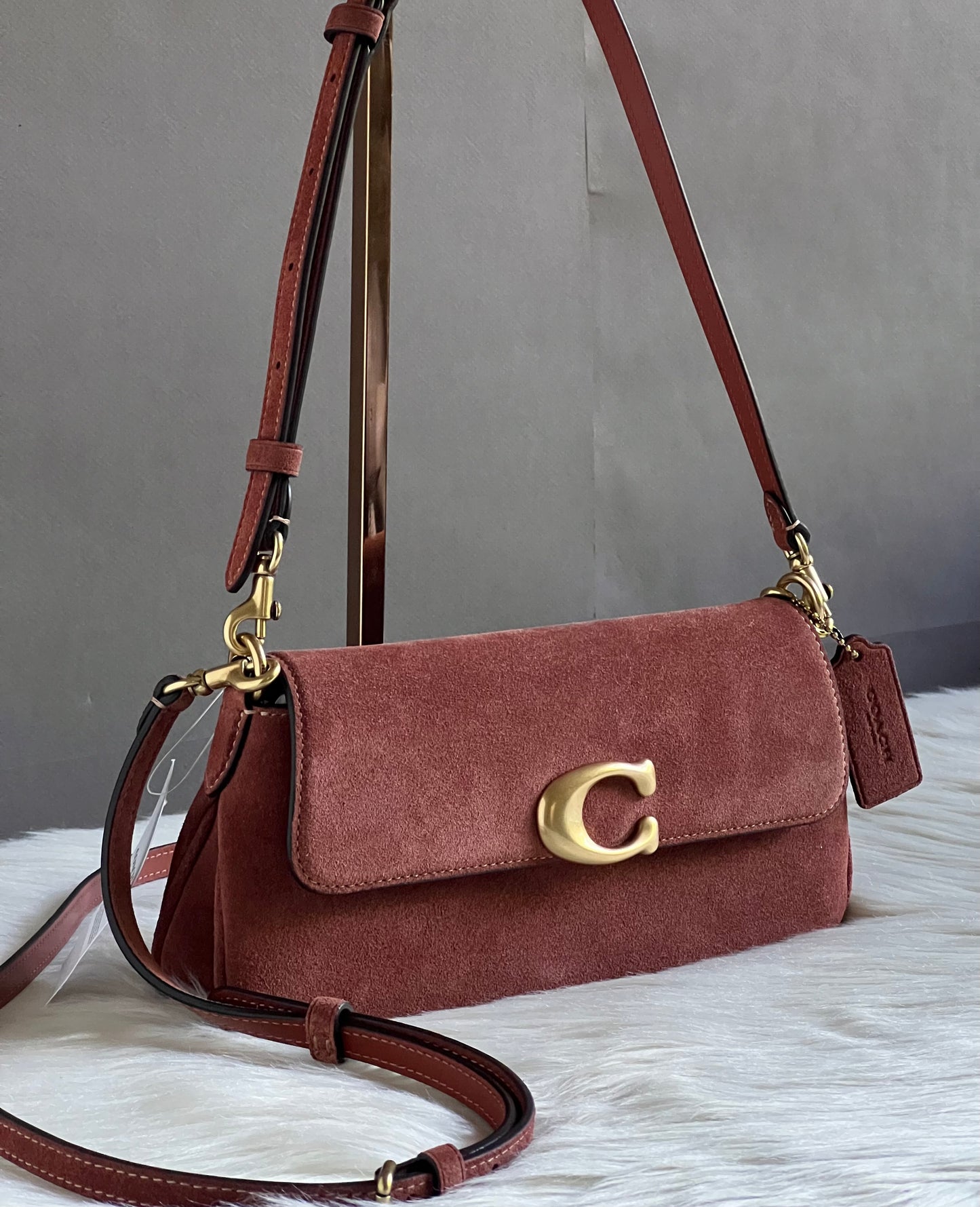 Coach Suede Jet Shoulder Bag