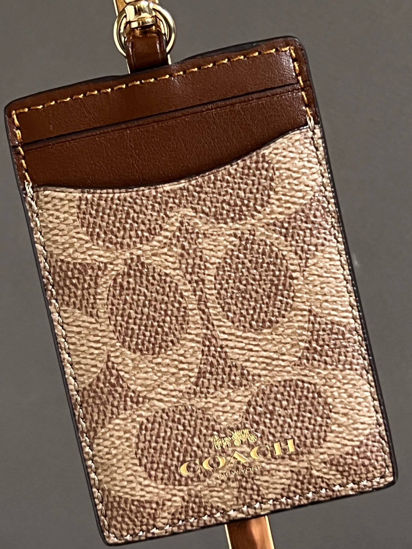 Coach ID Lanyard in Signature Canvas