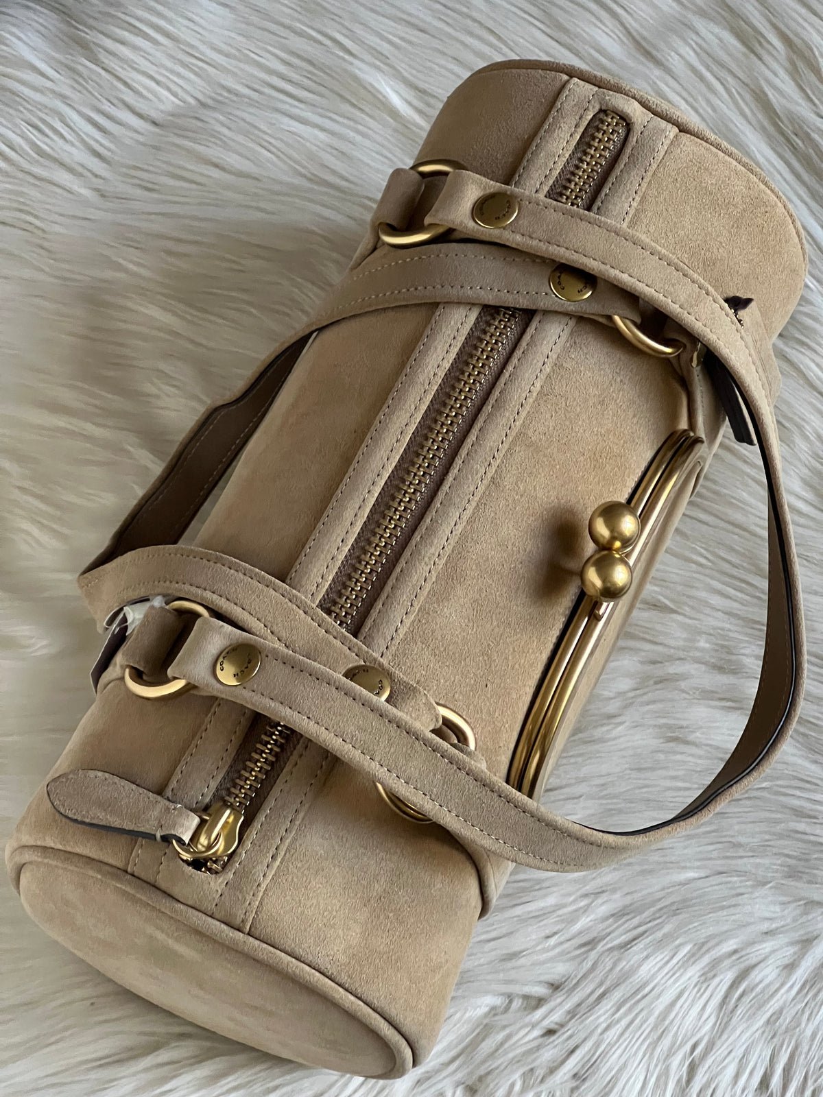 Coach Kisslock Barrel Bag