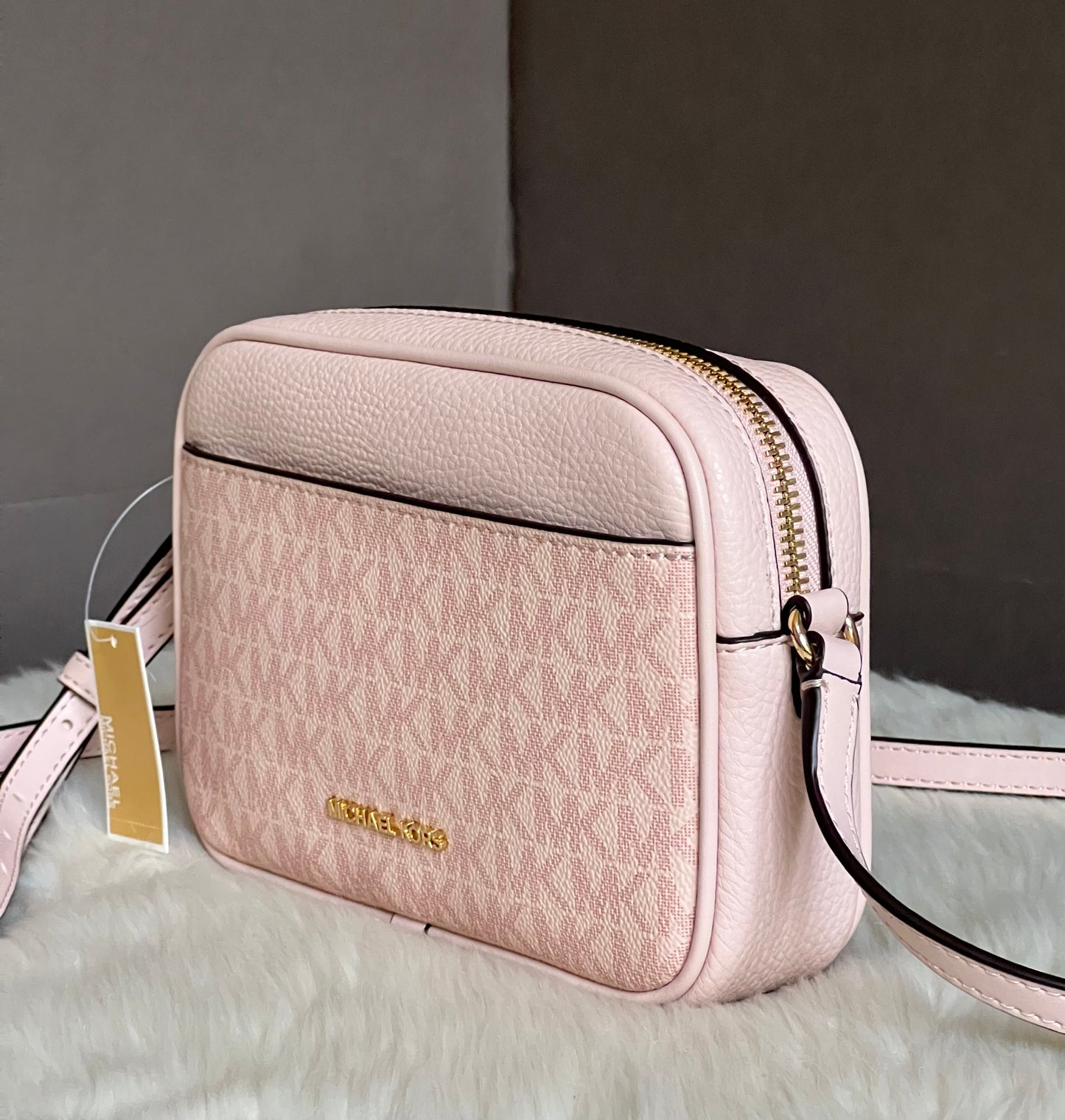 Michael Kors Jet Set Small Signature Logo Camera Crossbody Bag