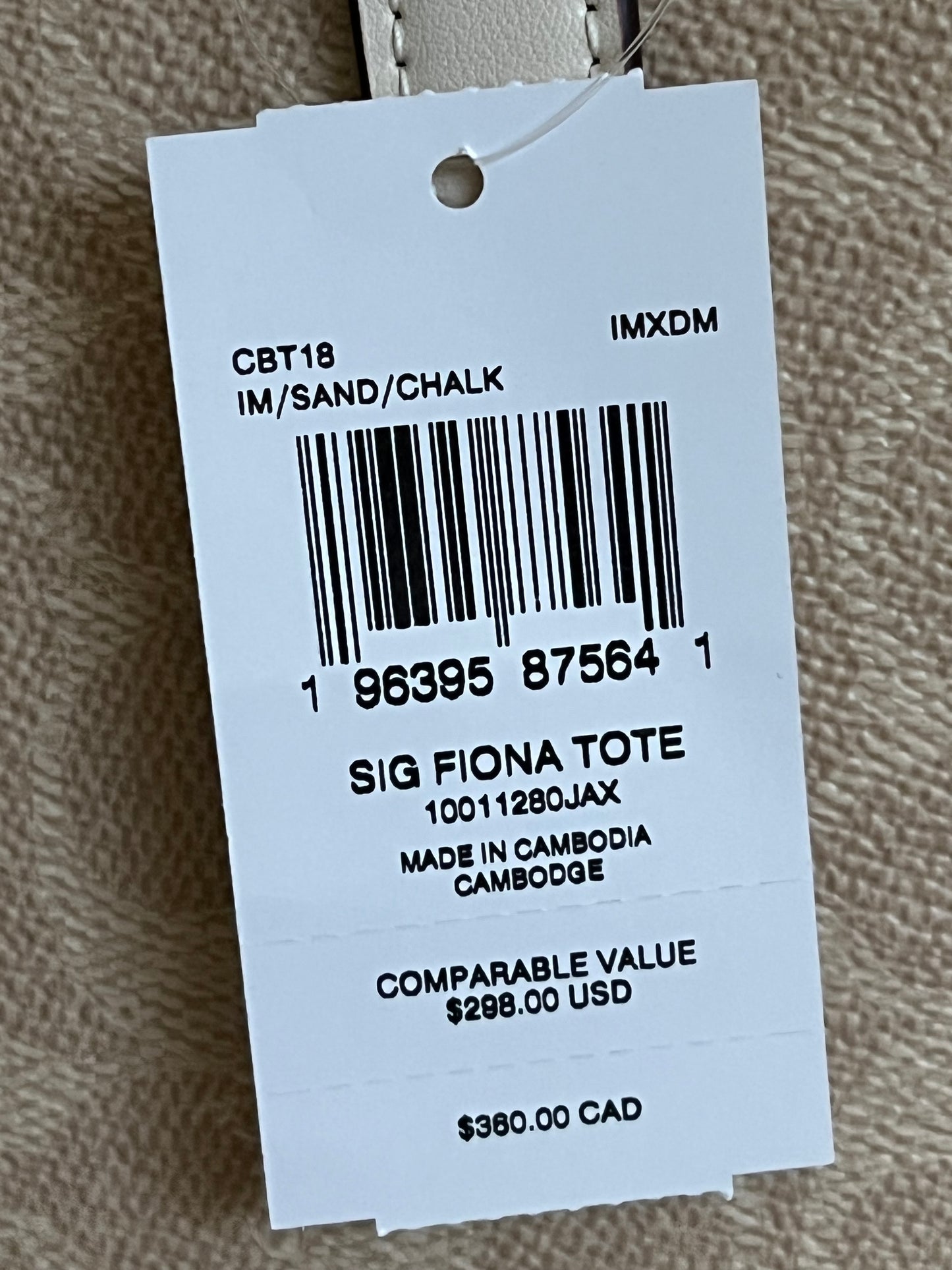 Coach Fiona Zip Tote Bag in Signature Canvas