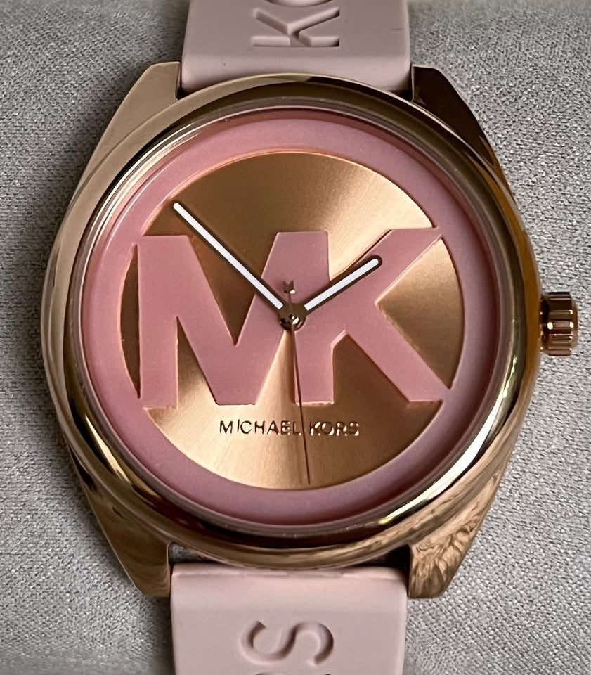 Michael Women’s Kors Janelle Three-Hand Pink Silicone Watch