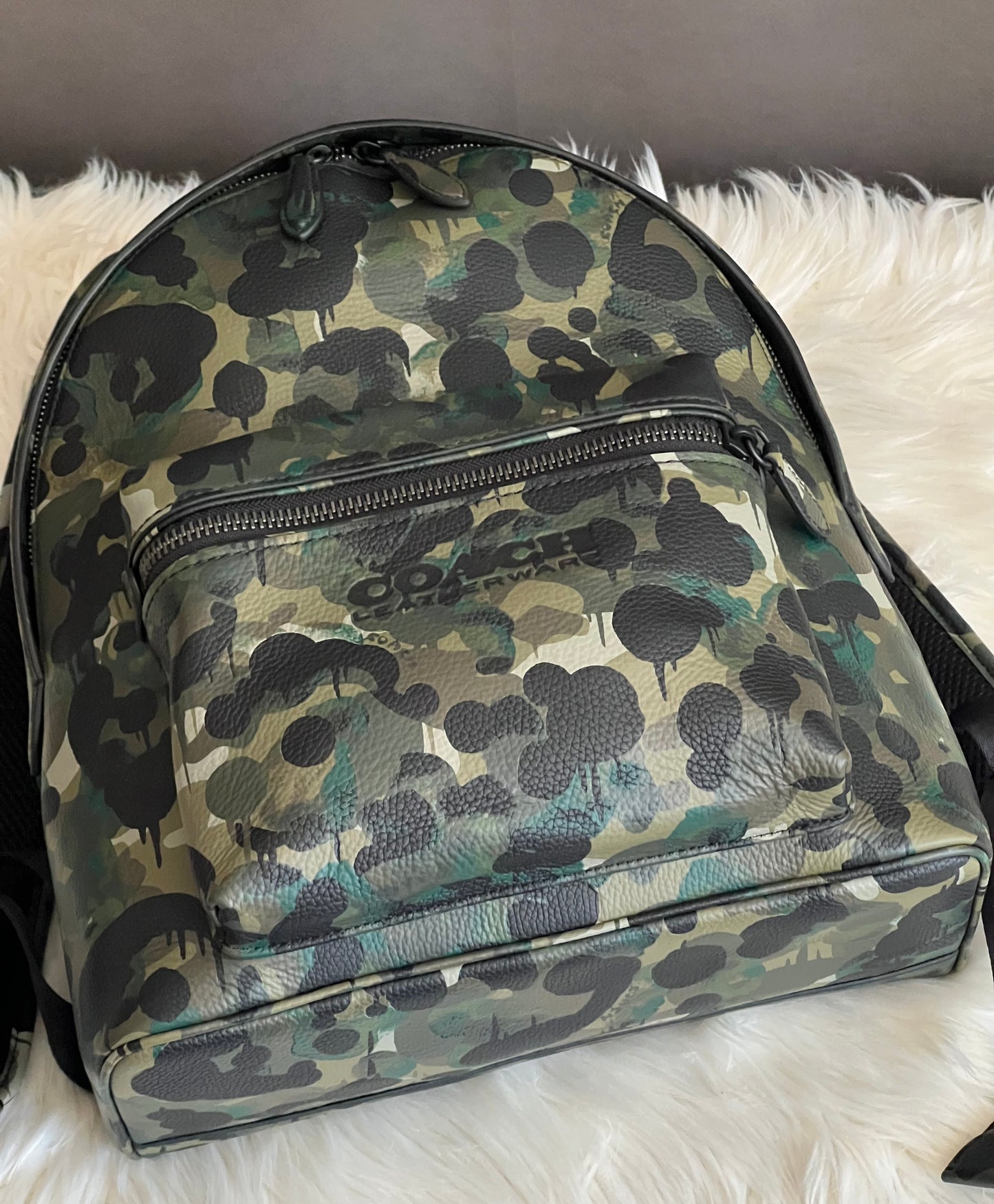 Coach Charter Backpack with Camo Print