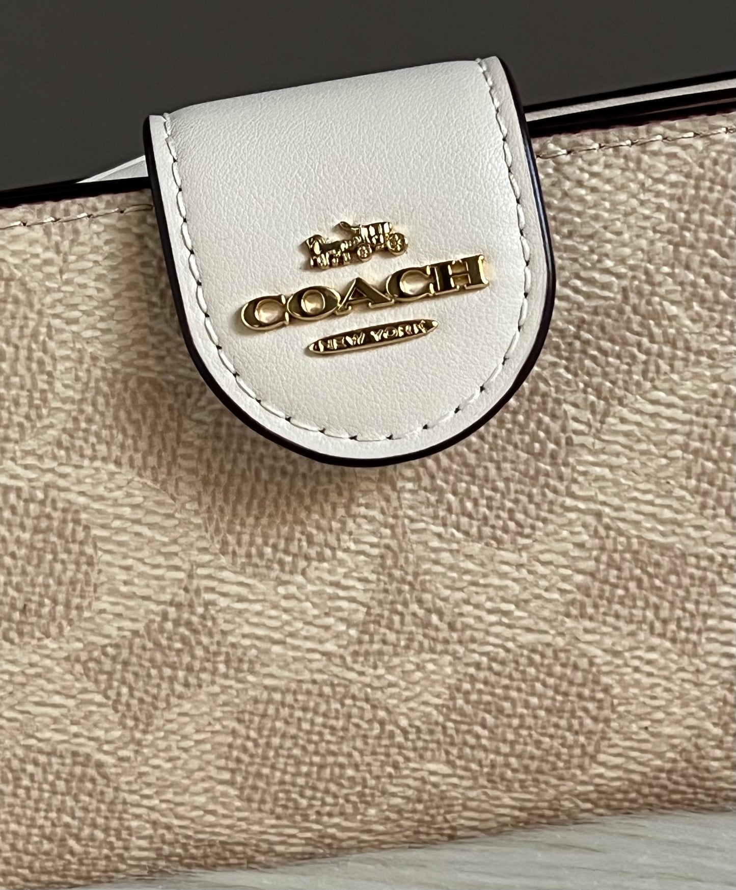 Coach Phone Wallet In Signature Canvas