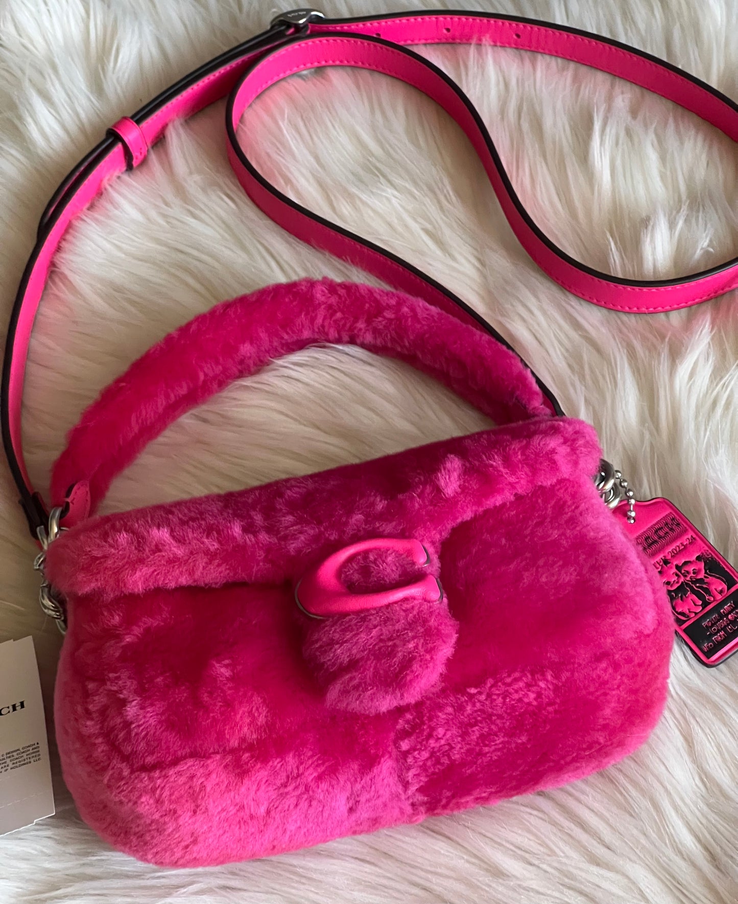 Coach The Lil Nas X Drop Tabby Shoulder Bag 18 in Shearling