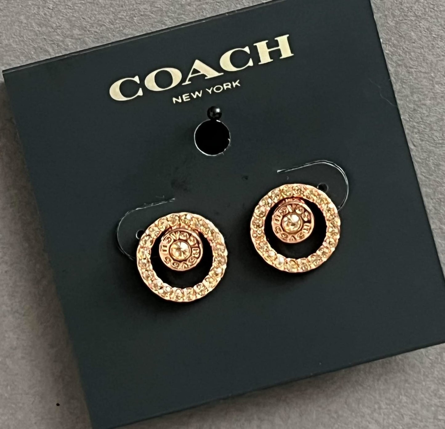 Coach Open Circle Halo Stud Earrings