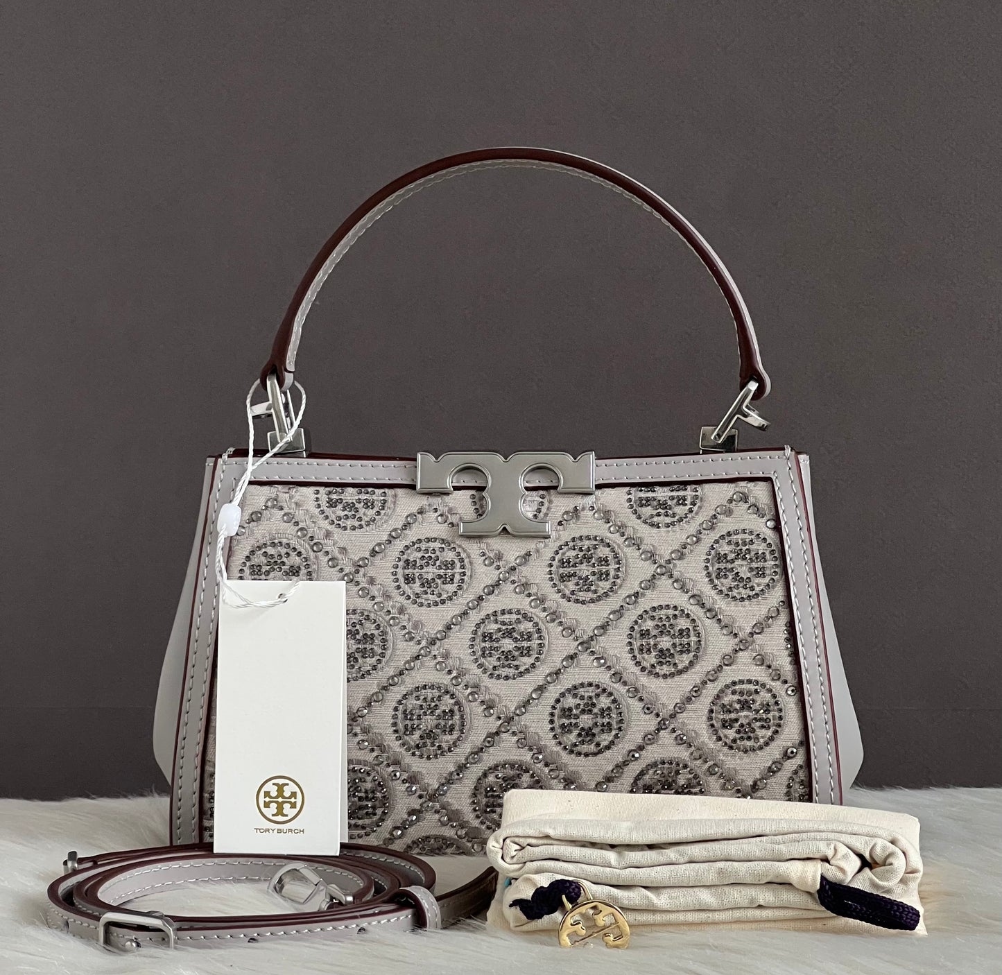 Tory Burch Eleanor T Monogram Hotfix Mini Satchel