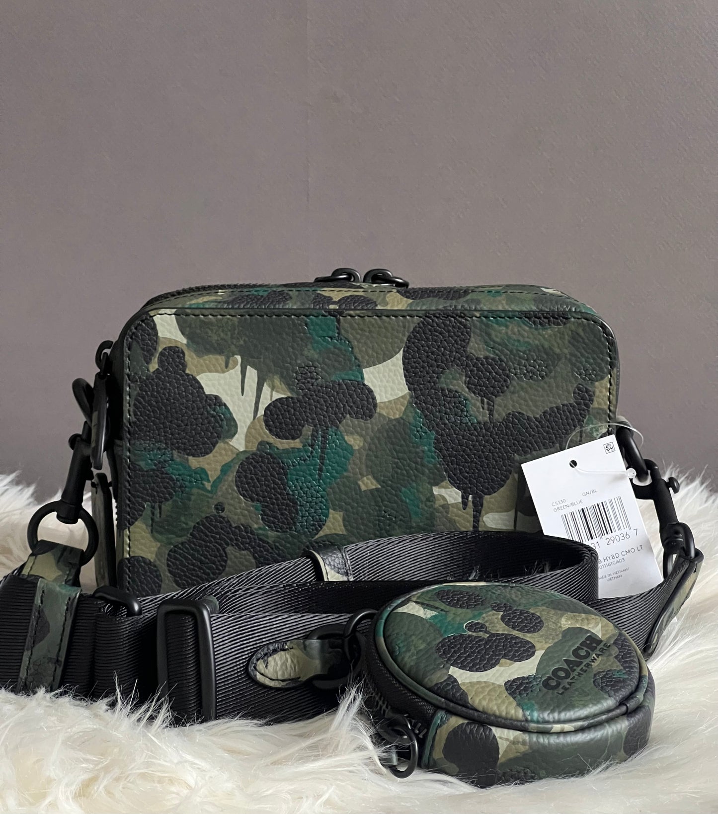 Coach Charter Crossbody with Hybrid Pouch with Camo Print