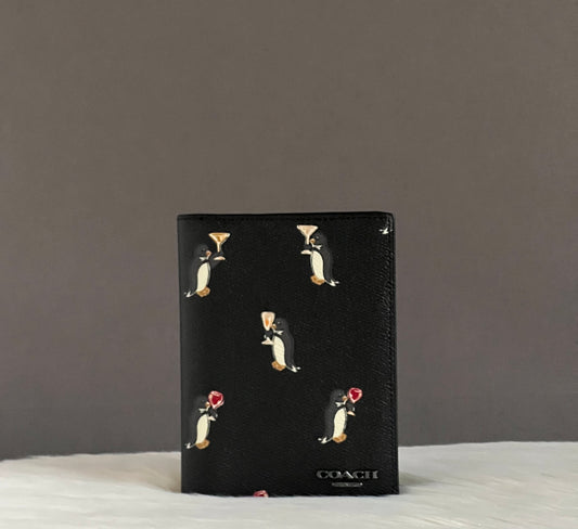 Coach Passport Case with Penguin