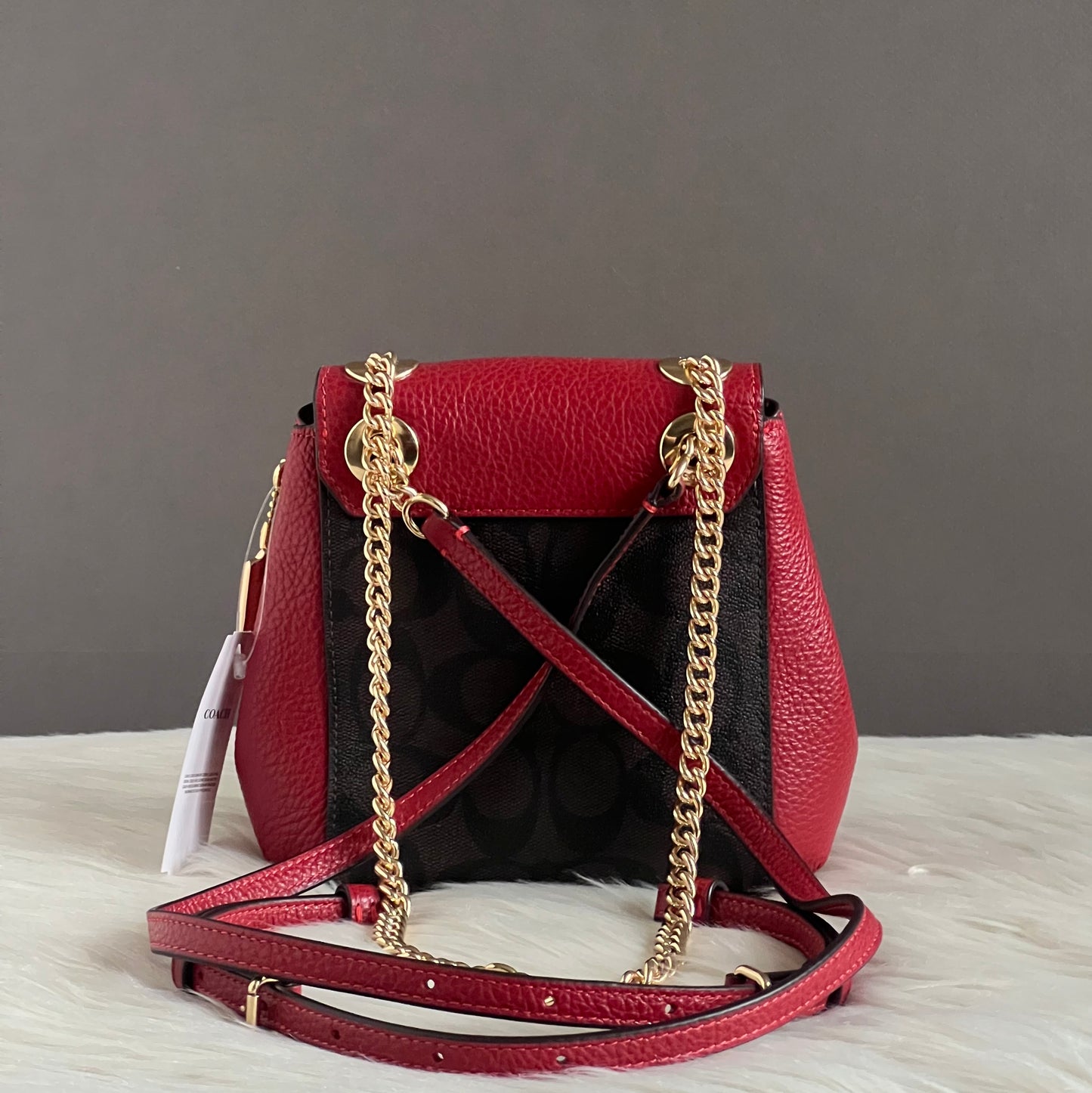 Coach Convertible Mini Backpack In Signature Canvas