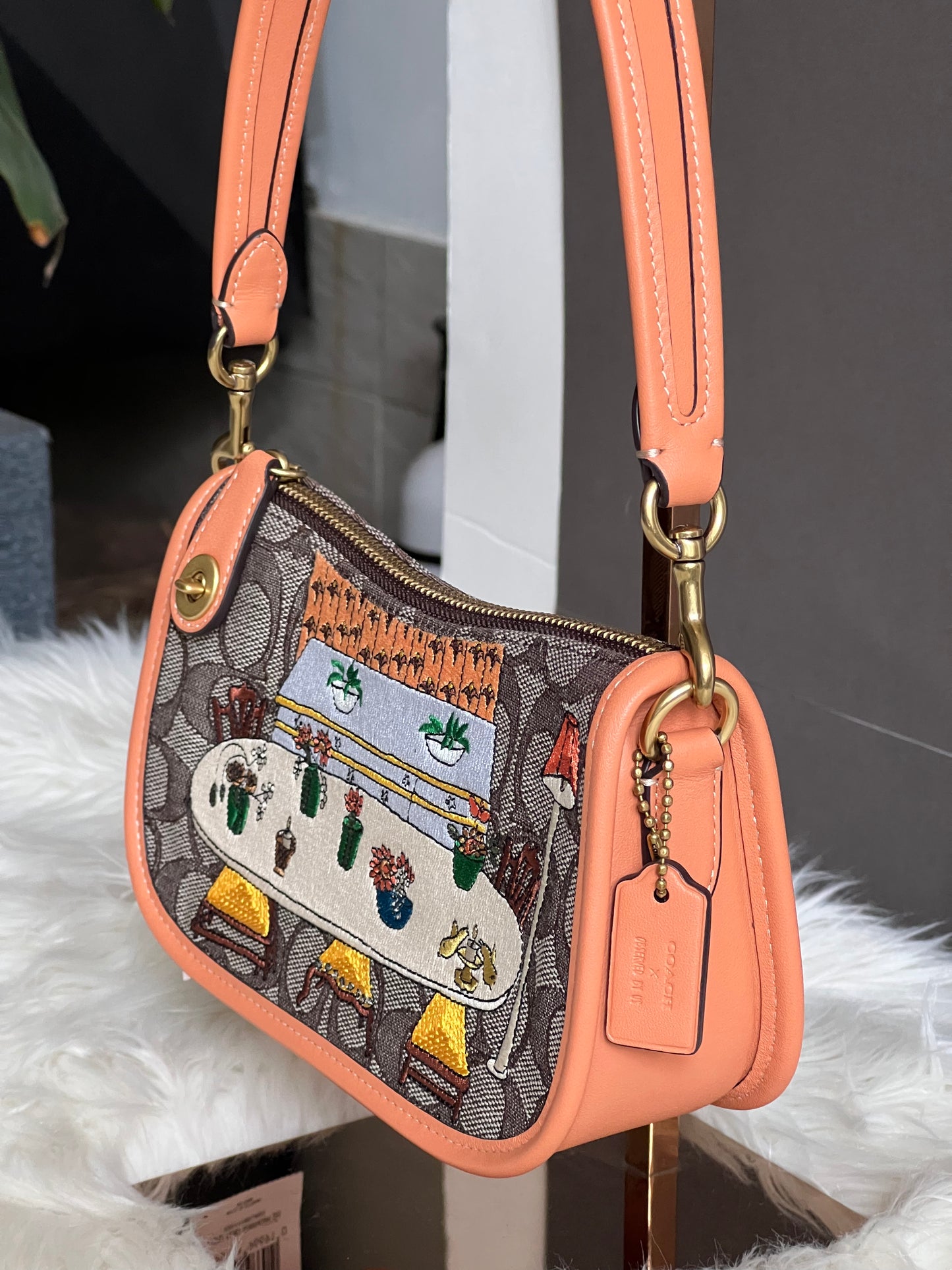 Coach X Observed By Us Swinger 20 in Signature Jacquard