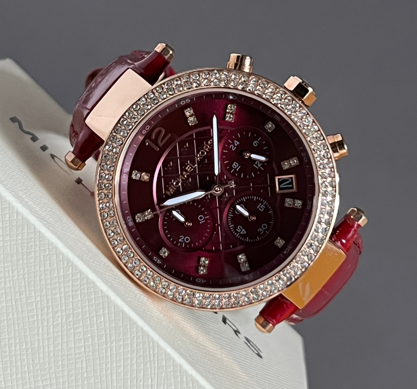 Michael Kors Parker Rose Gold Leather Watch