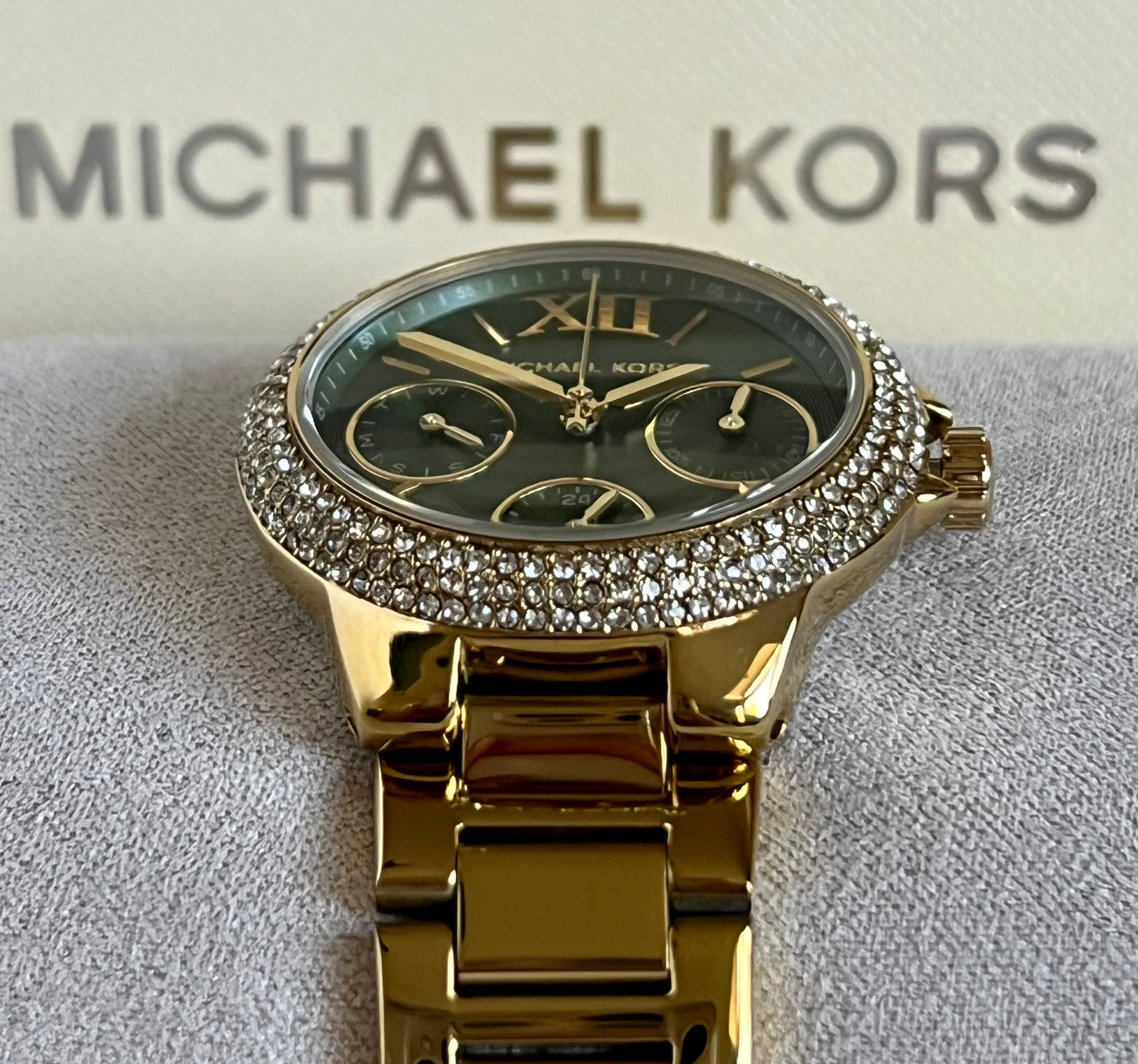 Michael Kors Women’s Camille Quartz Gold-Tone Green Dial Watch