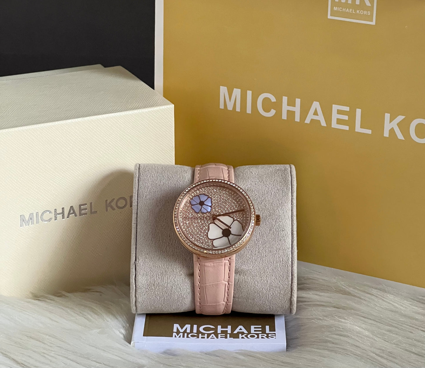 Michael Kors Women’s Courtney Crystal Rose-Gold Dial Watch