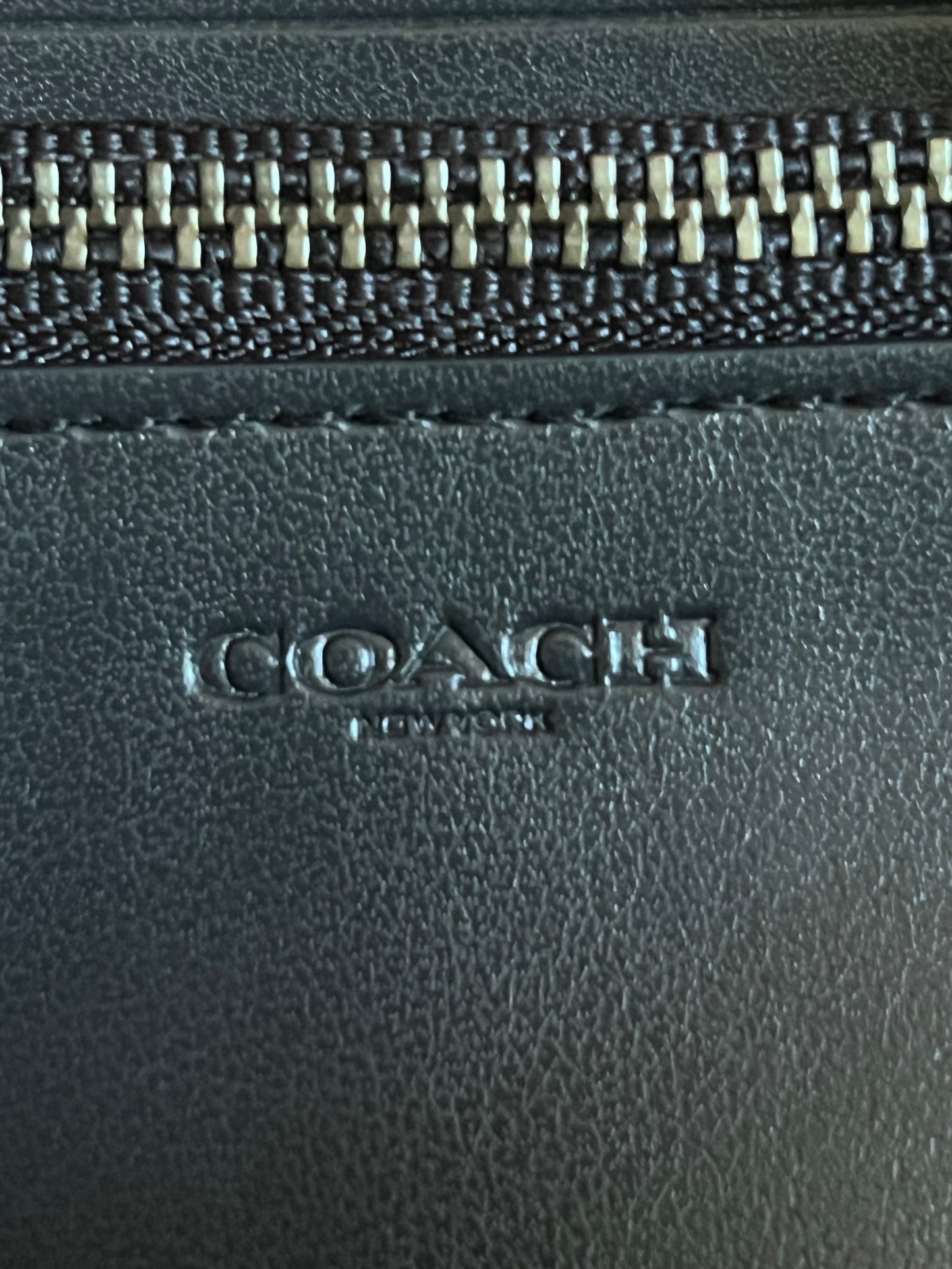 Coach Accordion Zip Wallet in Signature Canvas with Wolf Motif