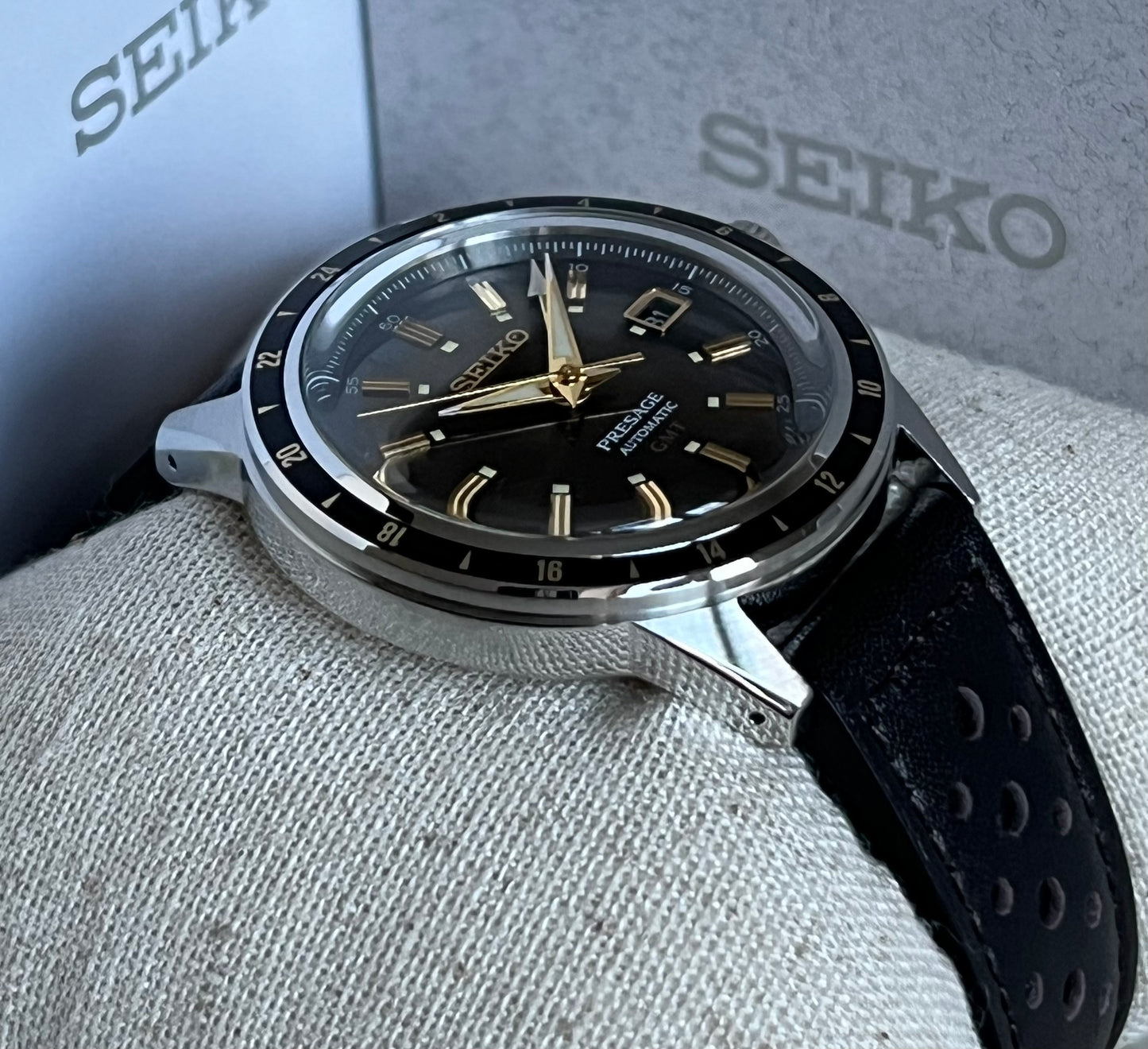 Seiko Men’s Presage GMT Automatic Watch