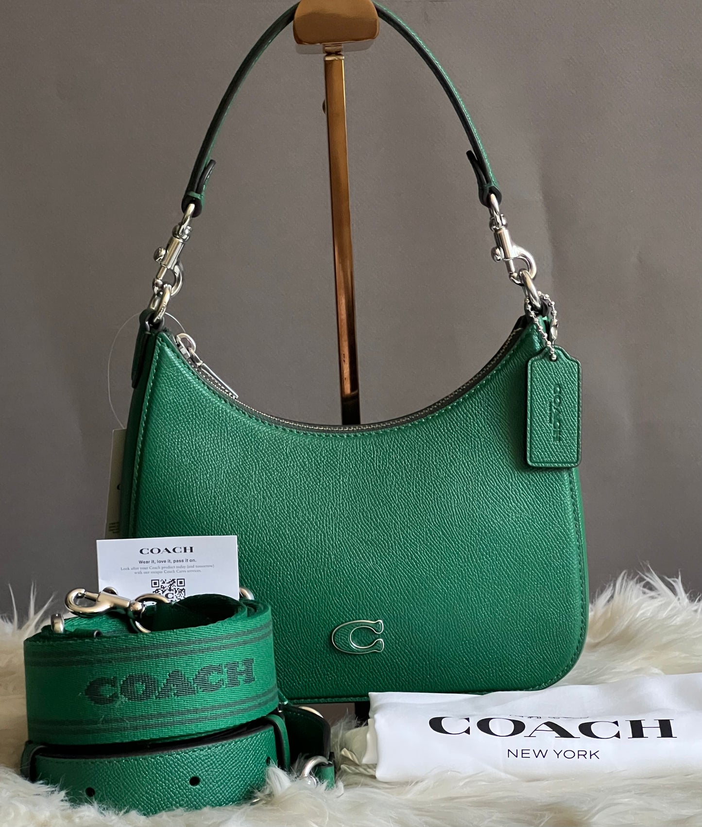 Coach Hobo Crossbody with Signature Canvas Detaill