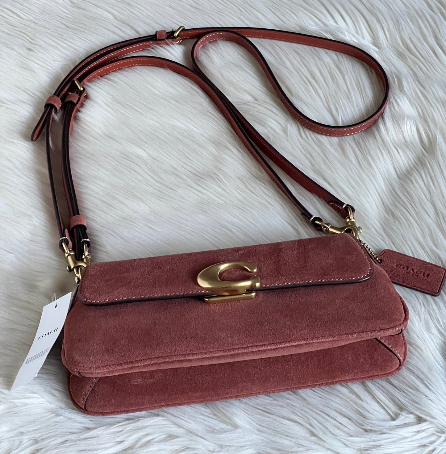 Coach Suede Jet Shoulder Bag