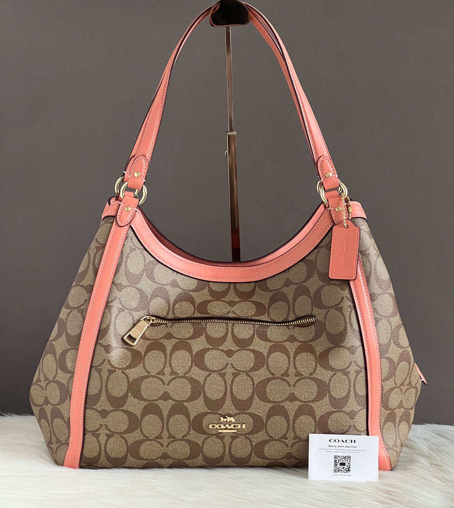 Coach Kristy In Signature Canvas Shoulder Bag