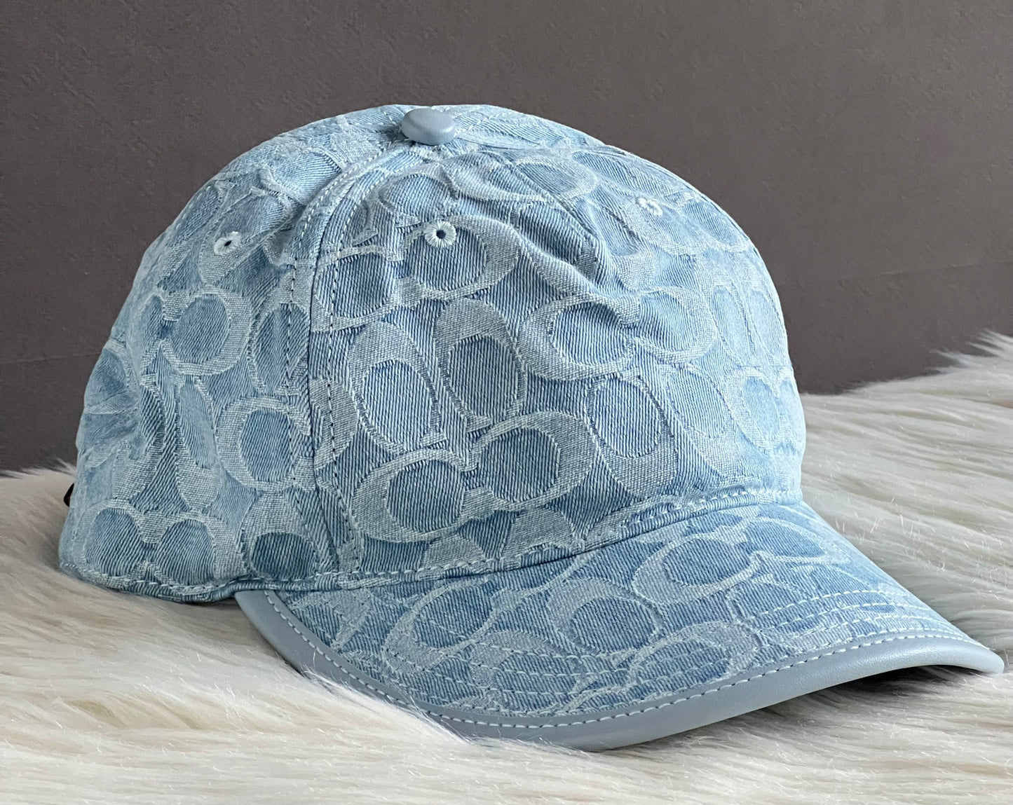 Coach Signature Denim Baseball Hat