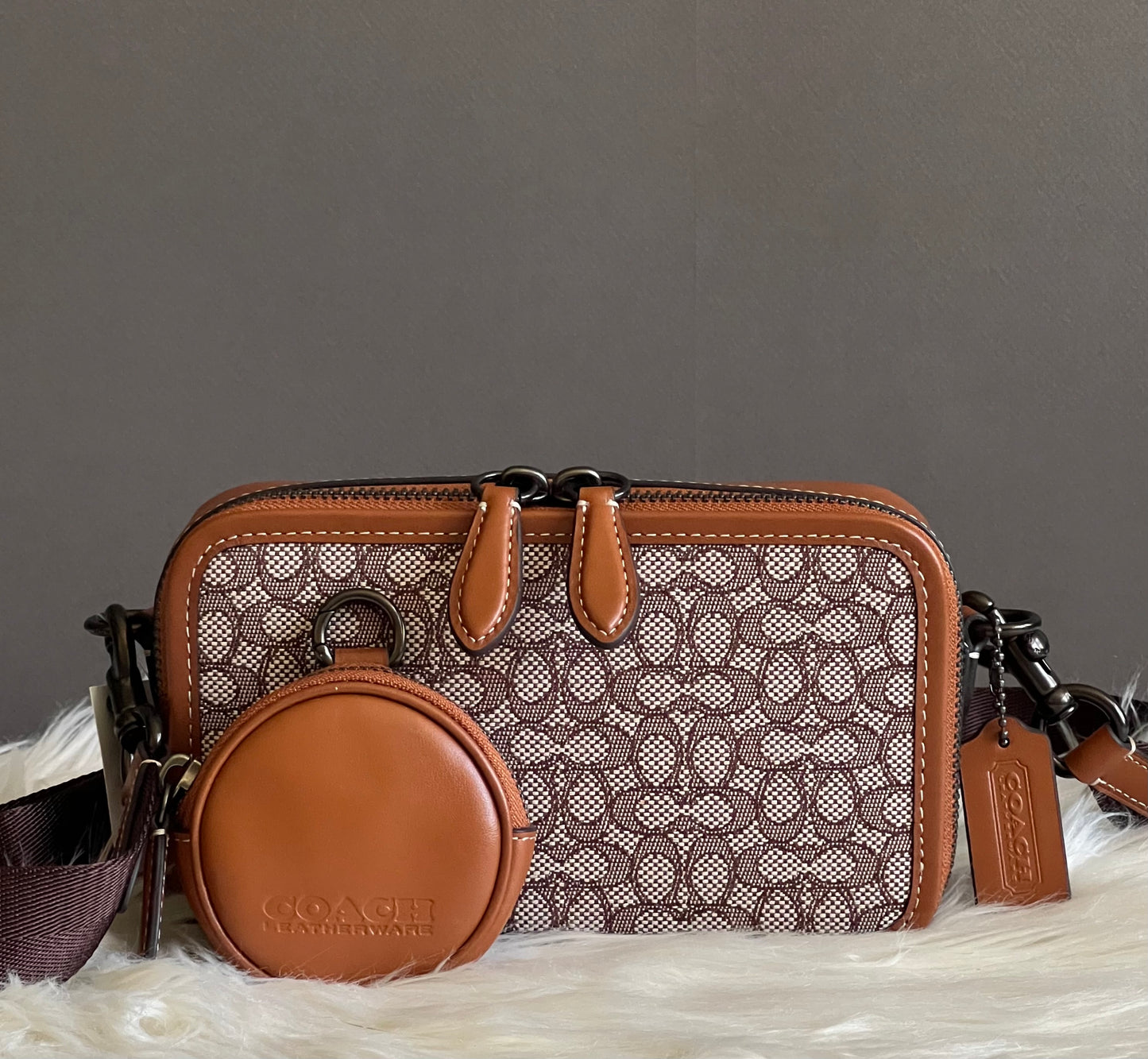 Coach Charter Slim Crossbody in Micro Signature Jacquard