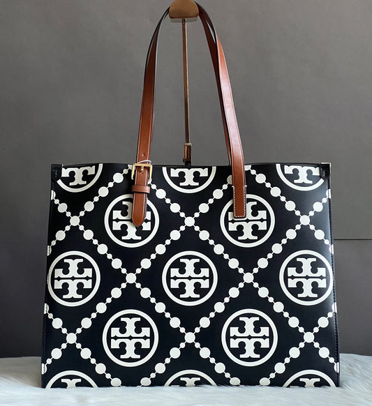 Tory Burch T Monogram Contrast Embossed Tote