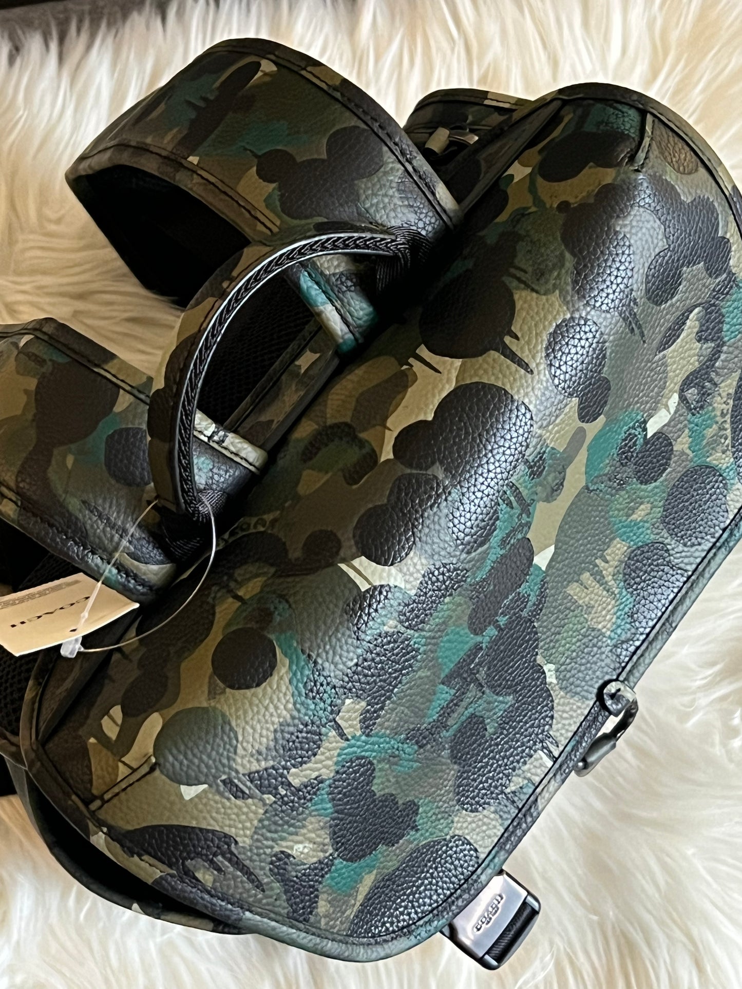 Coach League Flap Backpack in Signature Canvas with Camo Print