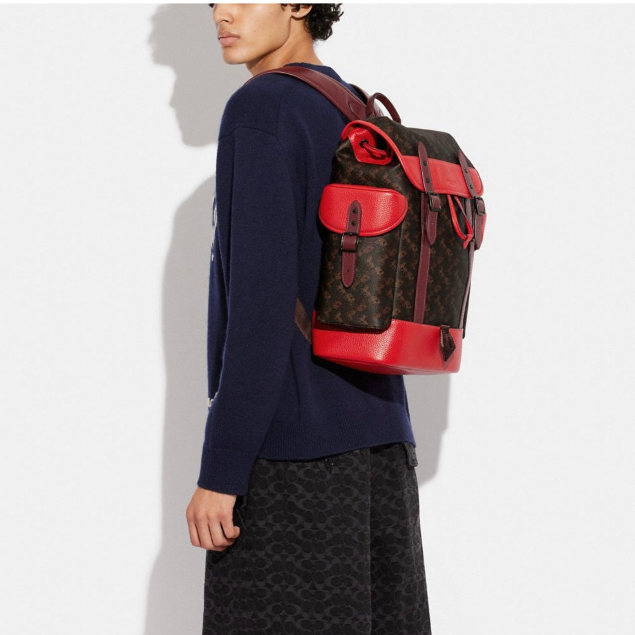 Coach Hitch Backpack with Horse and Carriage Print