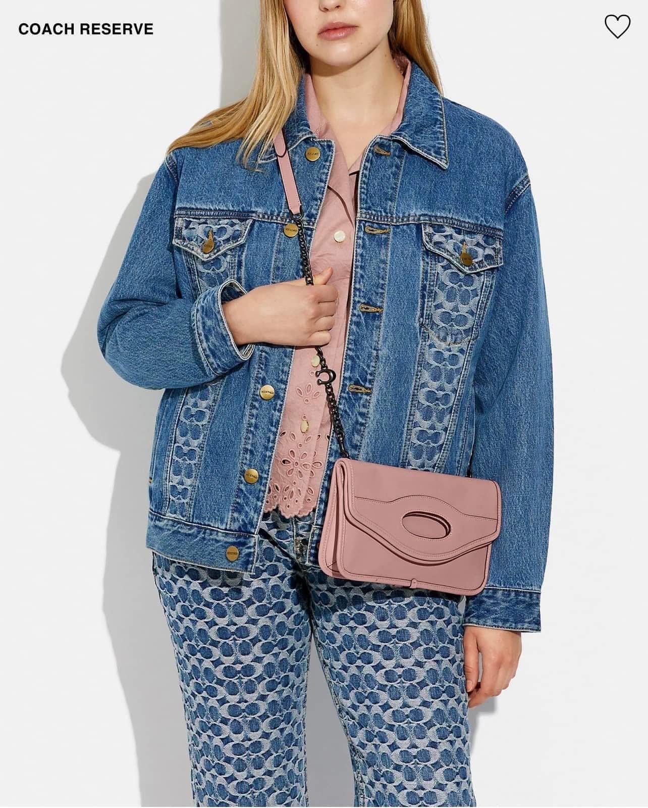 Coach Foldover Cut Out Clutch Crossbody