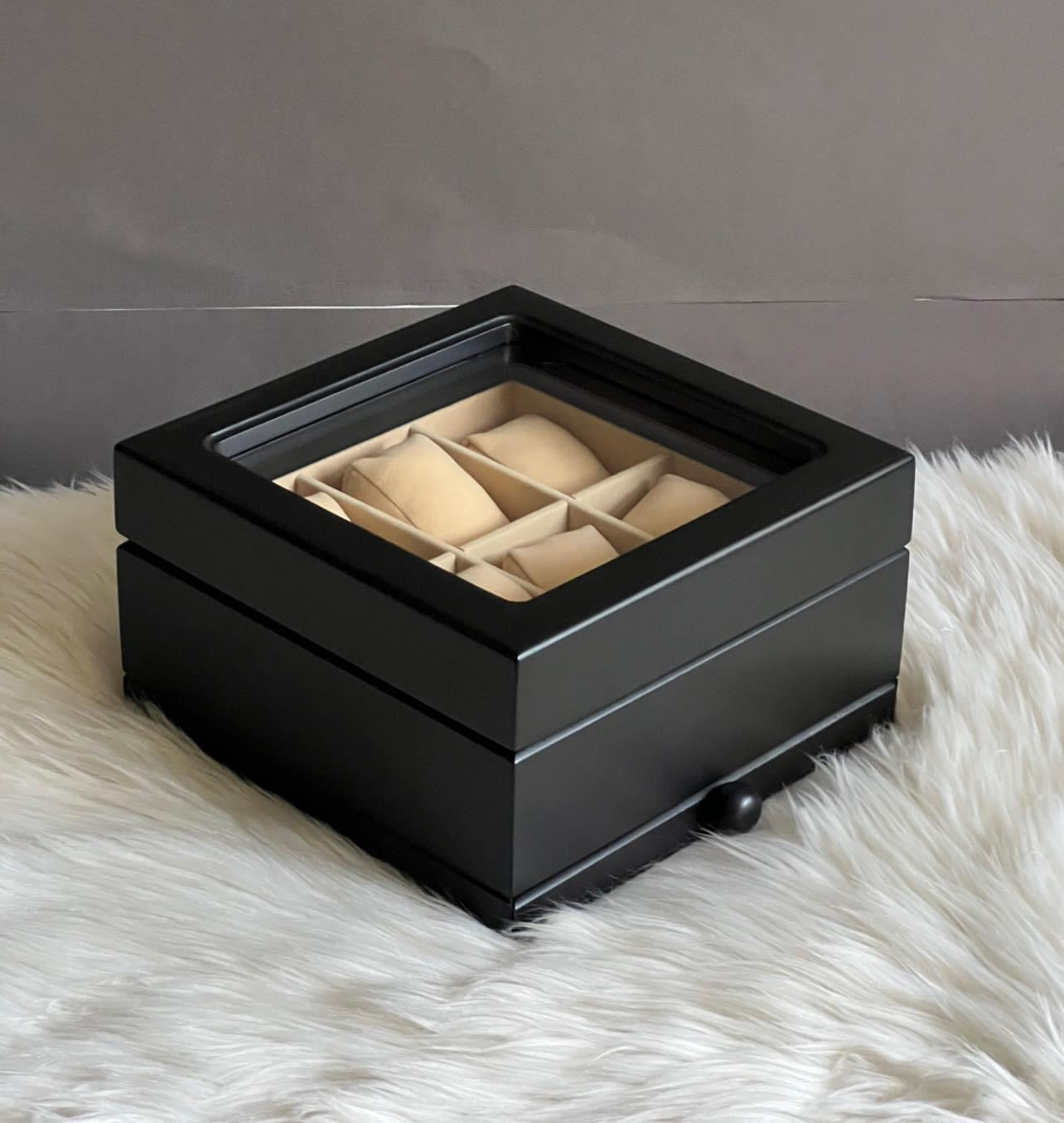 Luxury 6-Slot Solid Wood Watch Box