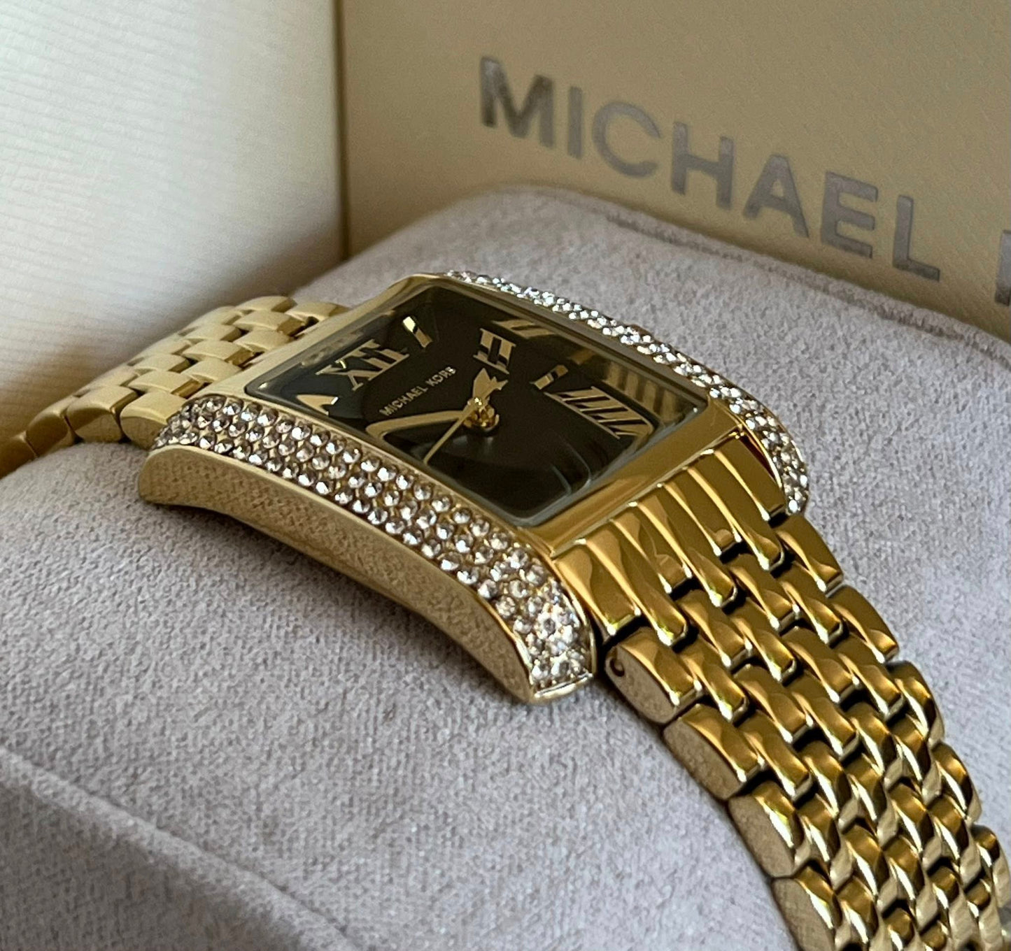 Michael Kors Women’s Emery Three-Hand Gold-Tone Stainless Steel Watch