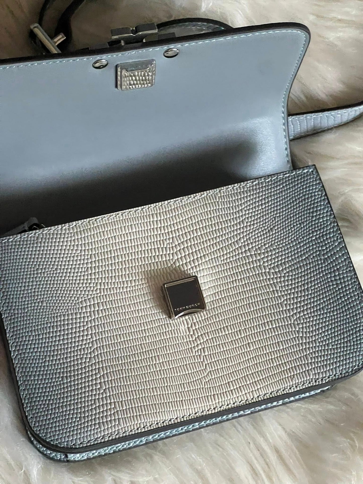 Tory Burch Eleanor Lizard Small Convertible Shoulder Bag
