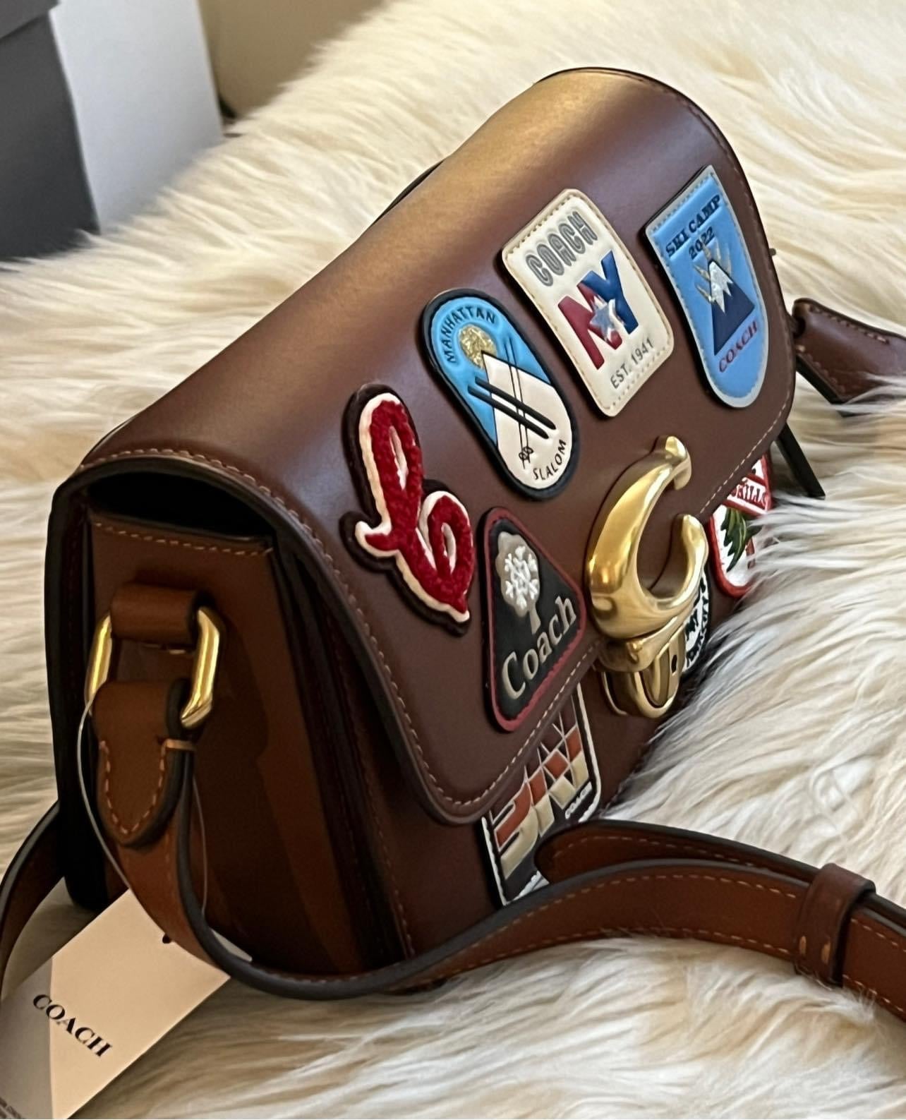 Coach Studio Shoulder Bag 19 with Patches