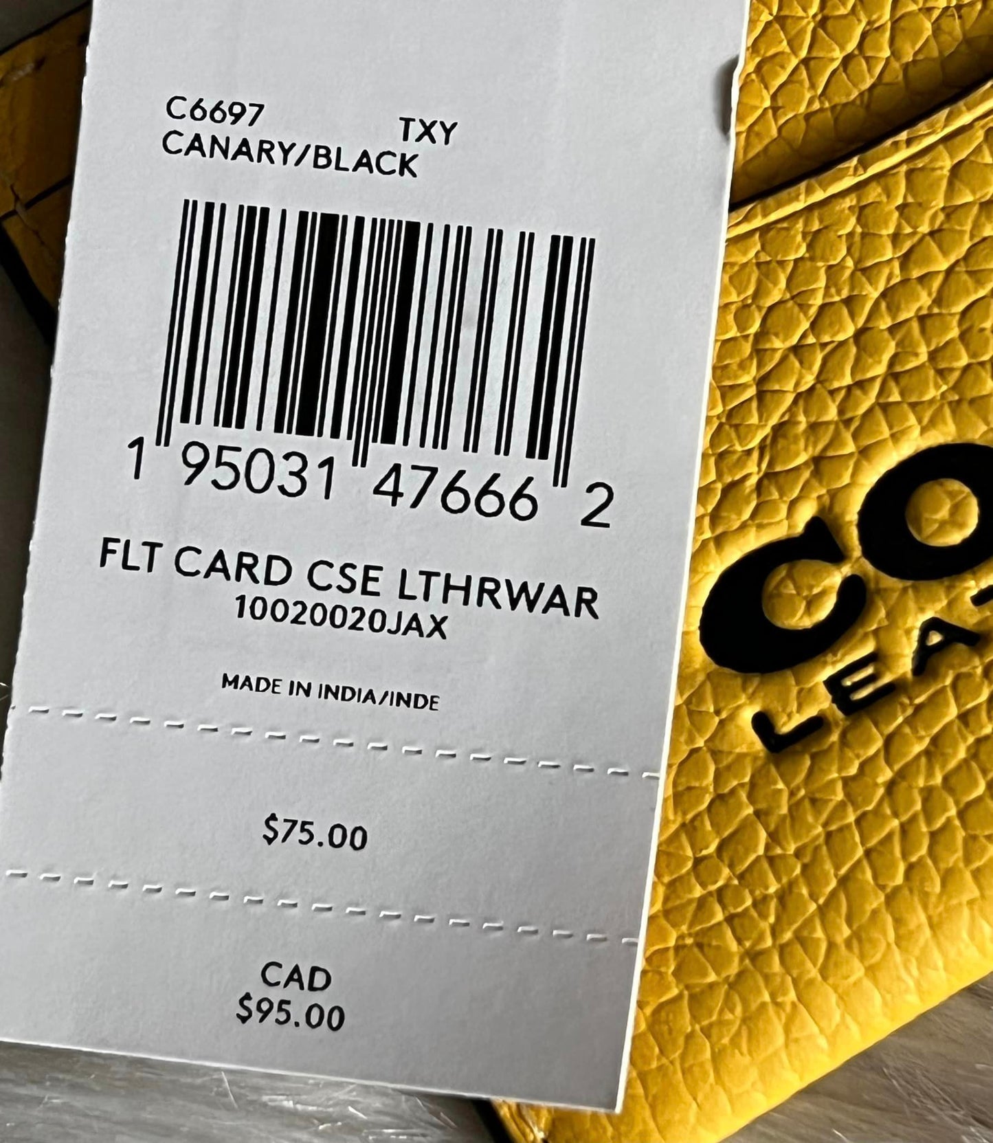 Coach Flat Card Case Leatherware