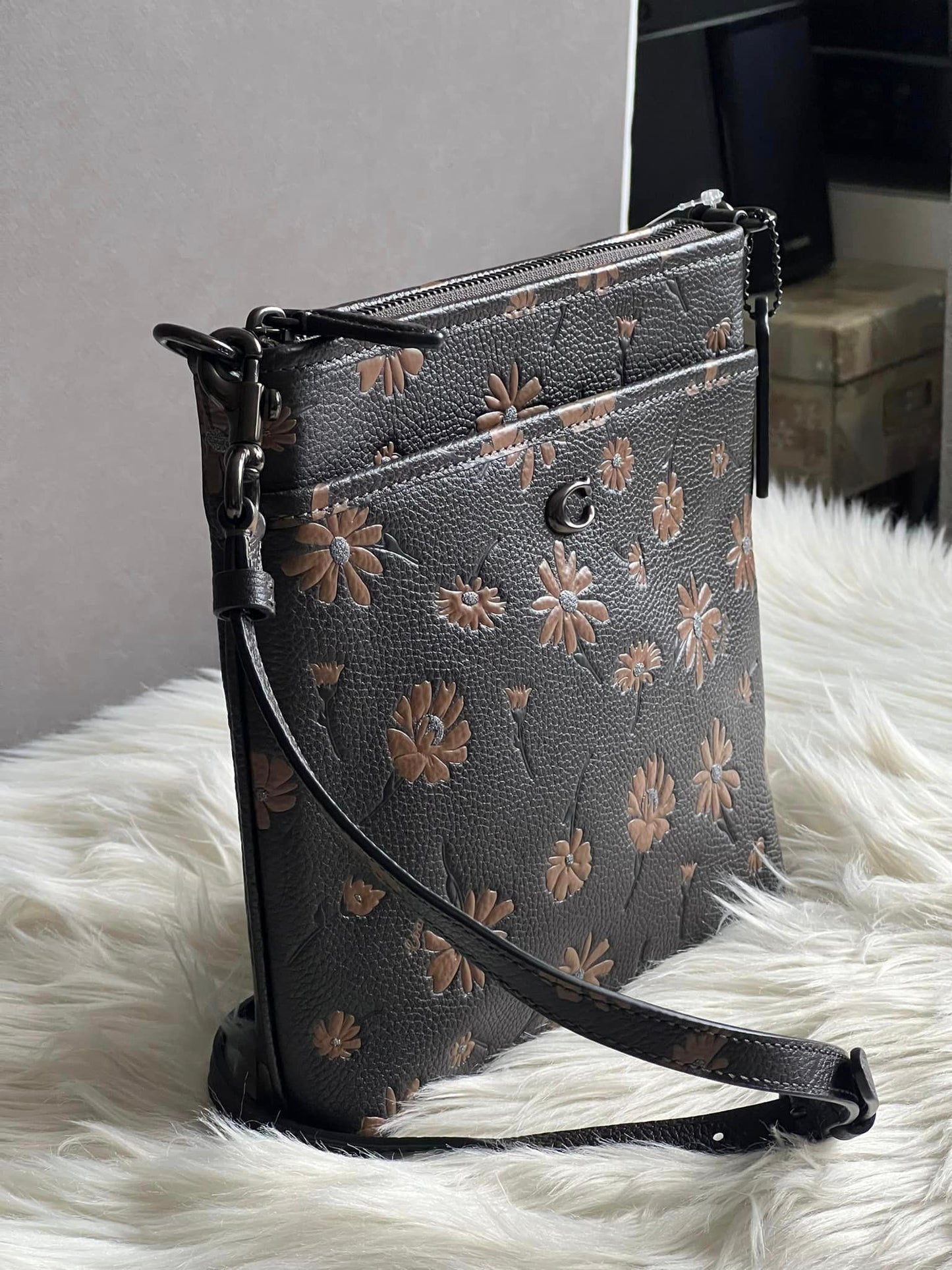 Coach Kitt Messenger Crossbody with Floral Print