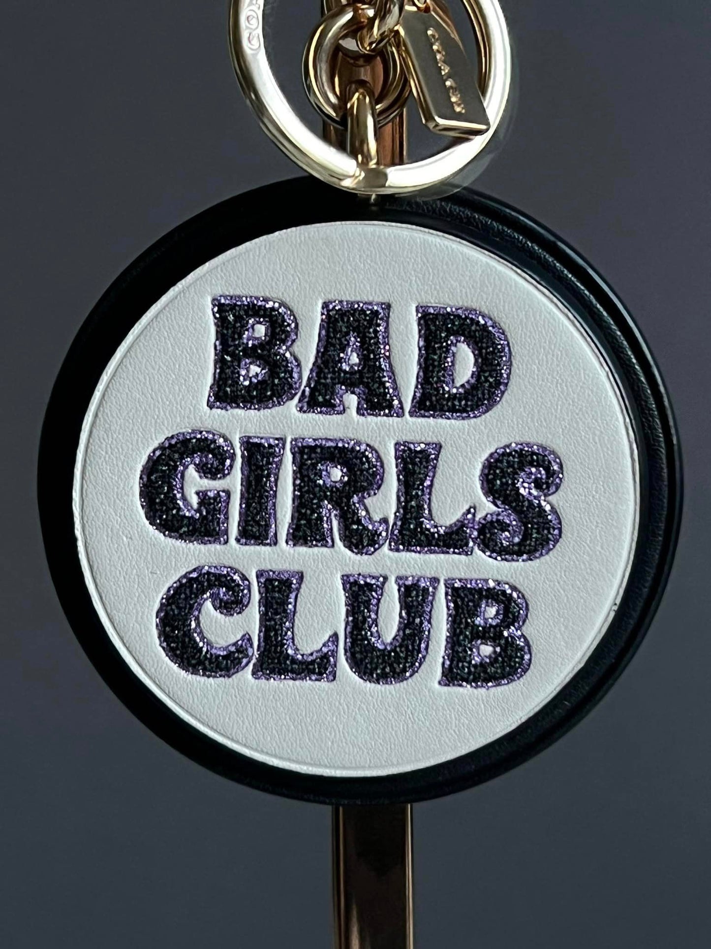 Coach Bad Girls Club Bag Charm In Signature Canvas