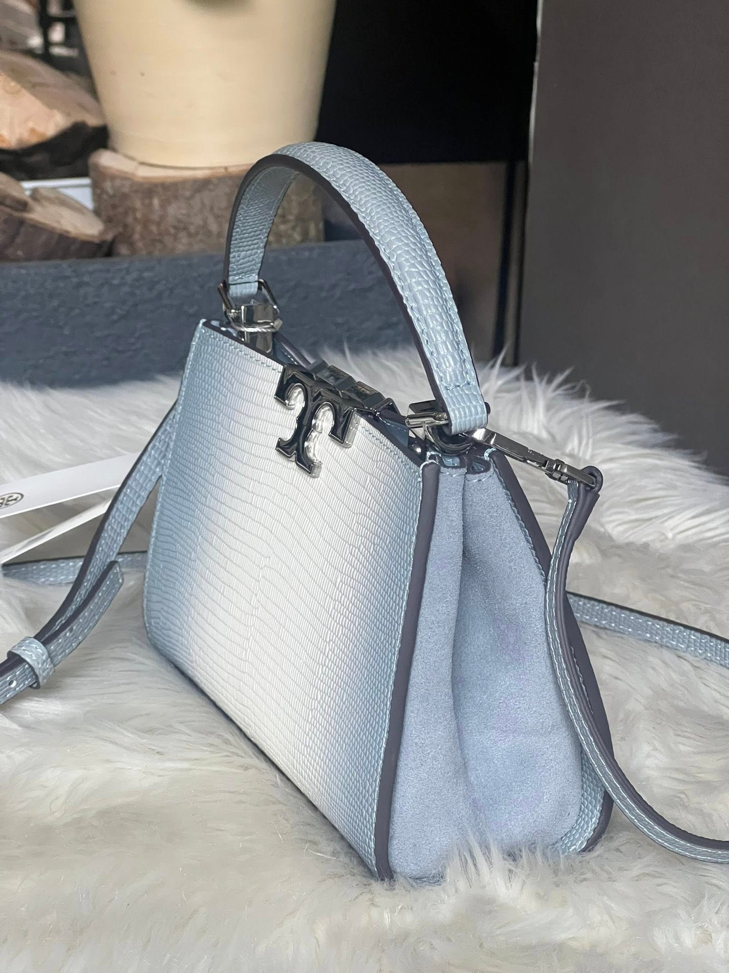 Tory Burch Eleanor Lizard Mini Satchel