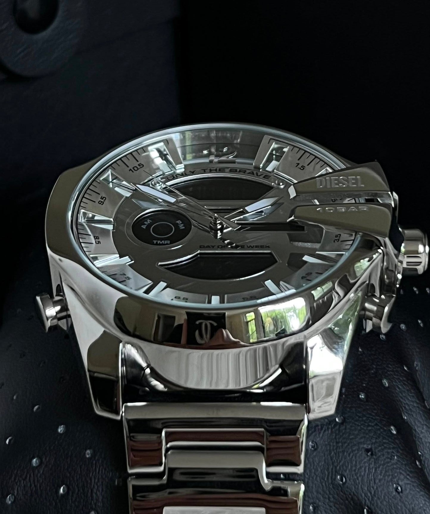 Diesel Men’s Mega Chief Ana-Digi Stainless Steel Watch