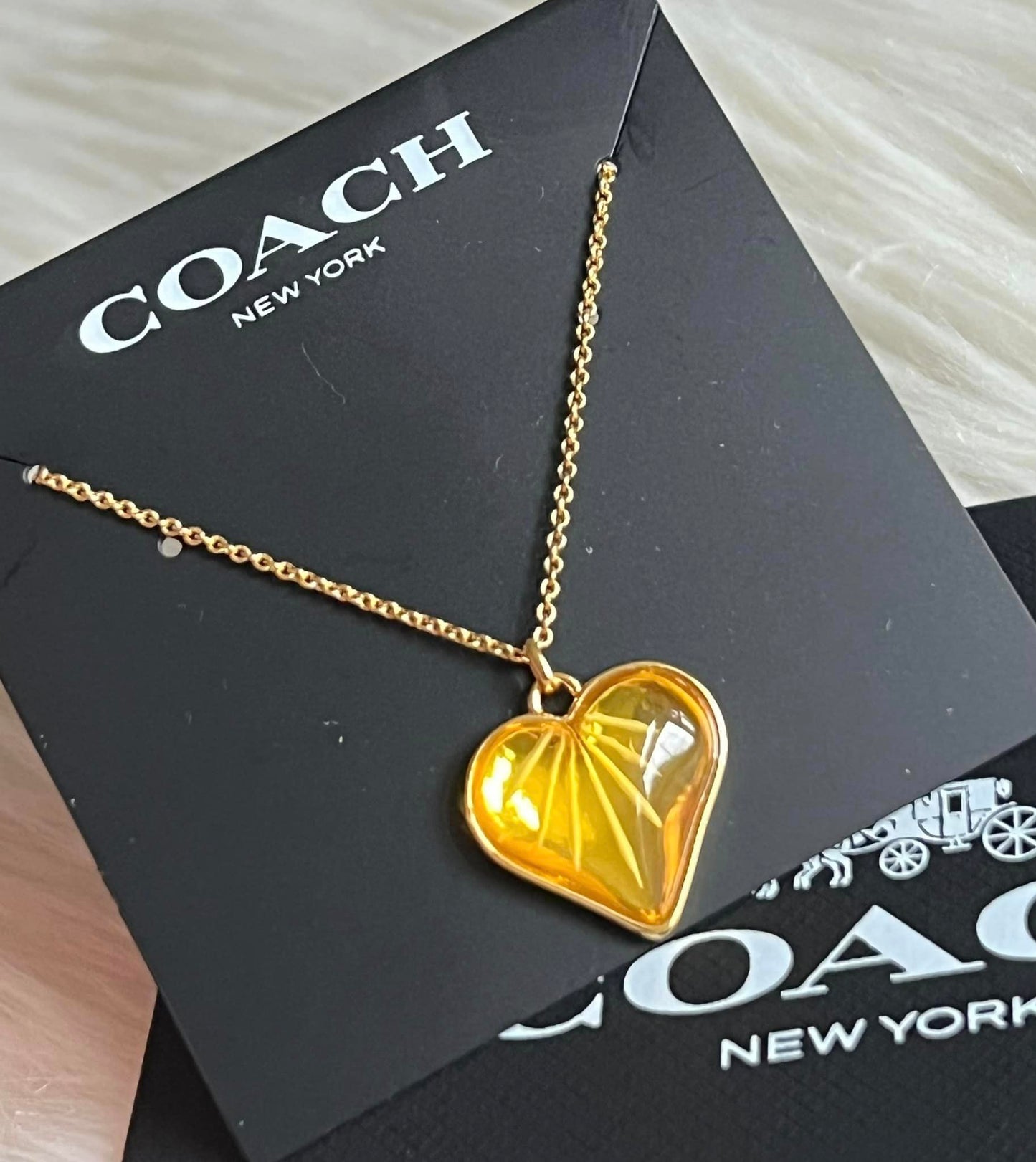 Coach Heart Chain Necklace