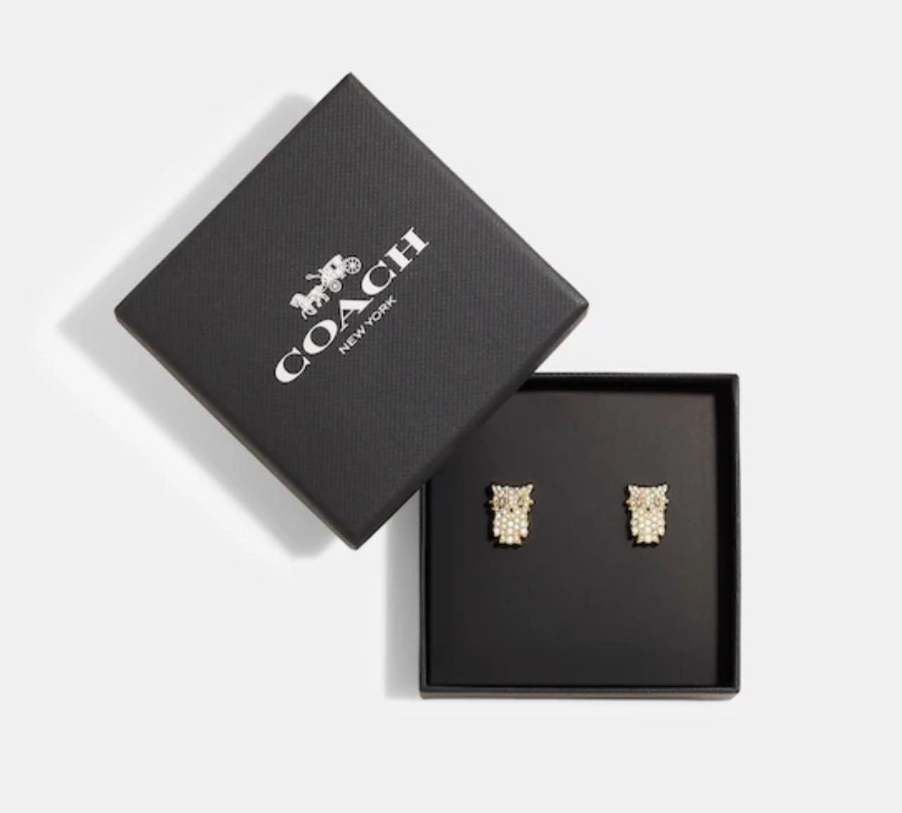 Coach Pavé Owl Stud Earrings