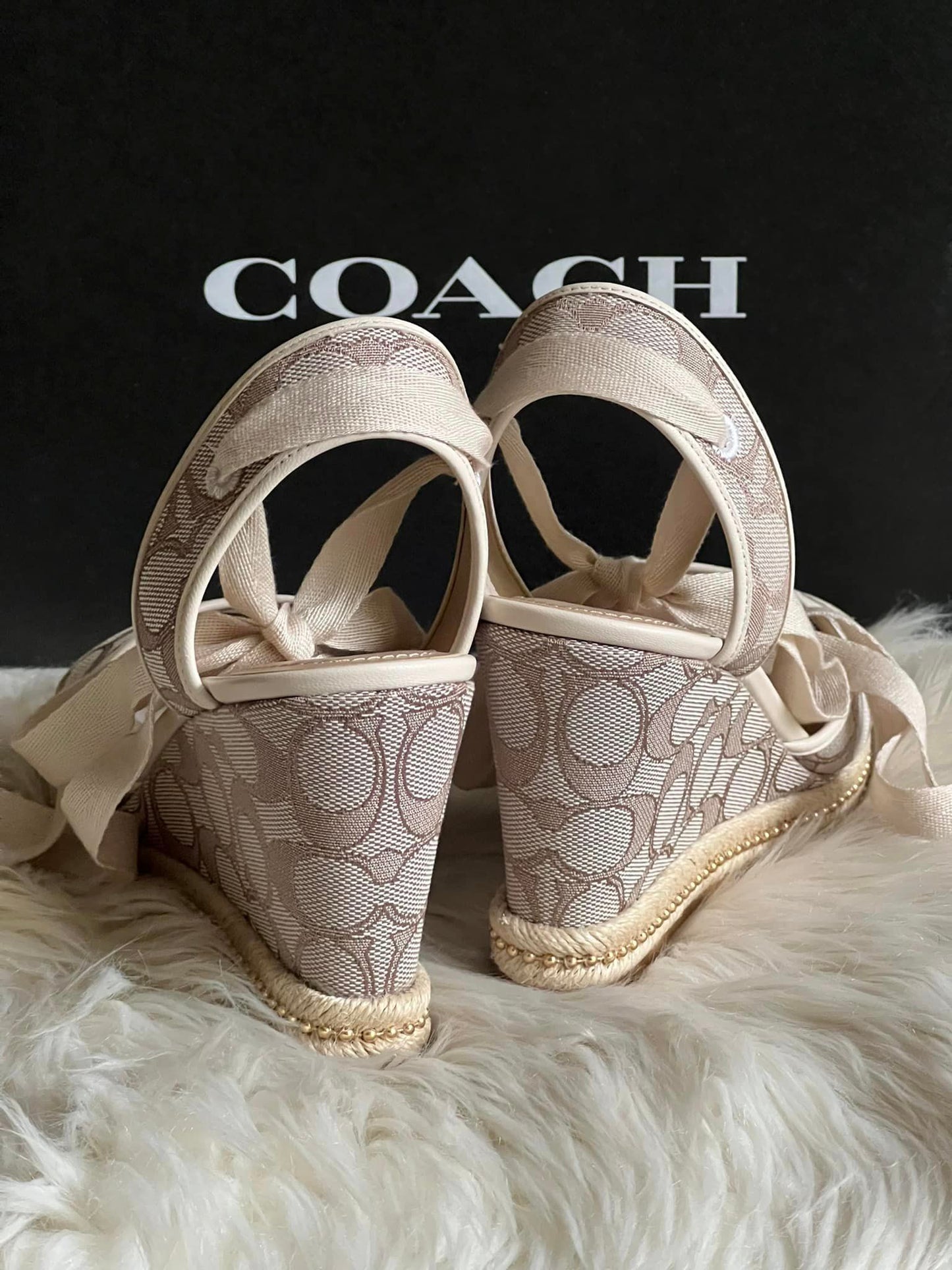 Coach Page Wedge in Recycled Signature Jacquard