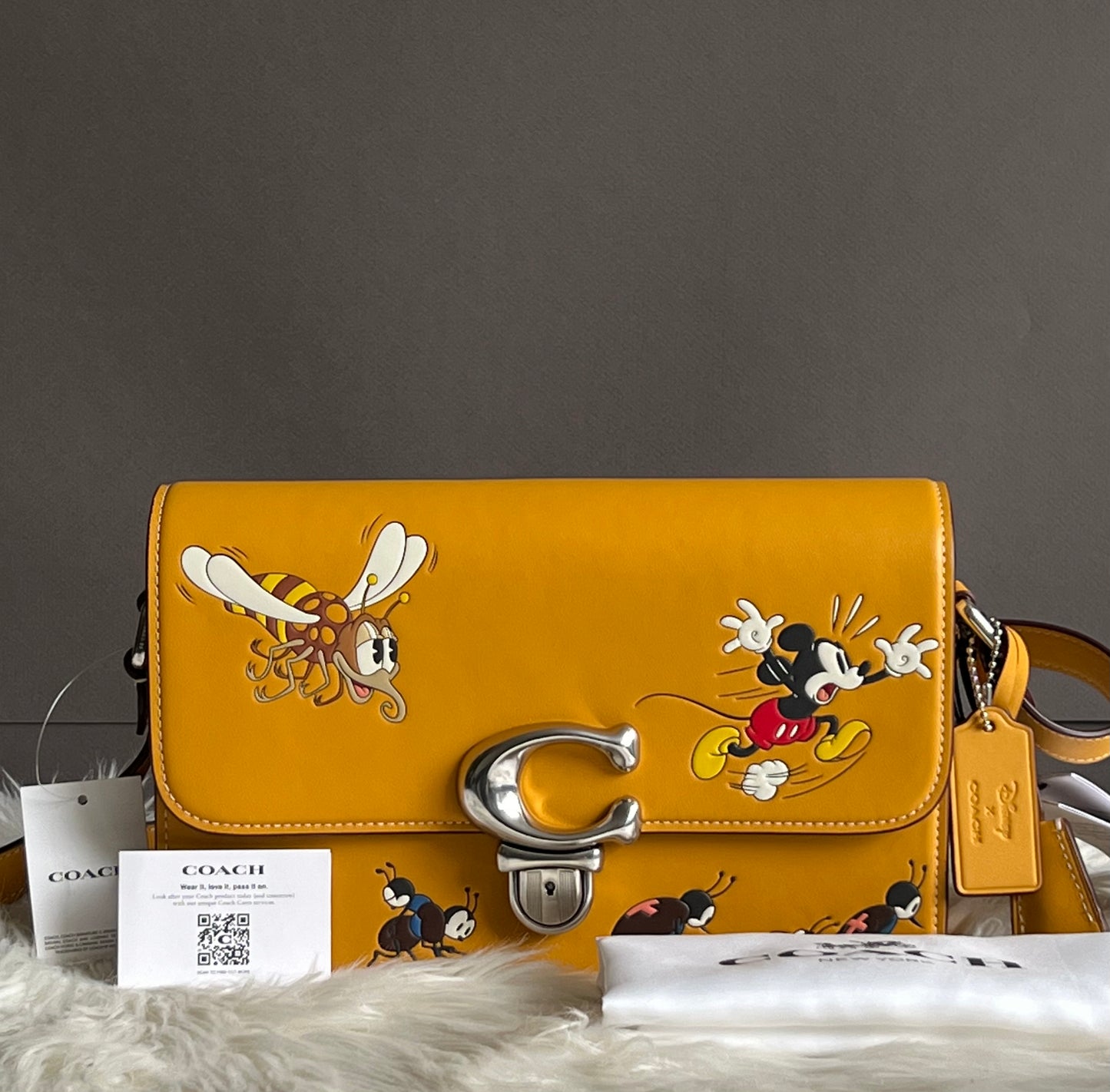 Disney X Coach Studio Shoulder Bag with Mickey Mouse and Bugs